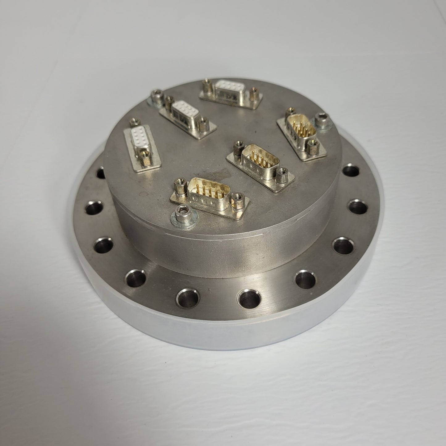 MDC Conflat DN100CF 6" CF 6x DB-9 Serial Feedthrough UHV Ultra High Vacuum SS