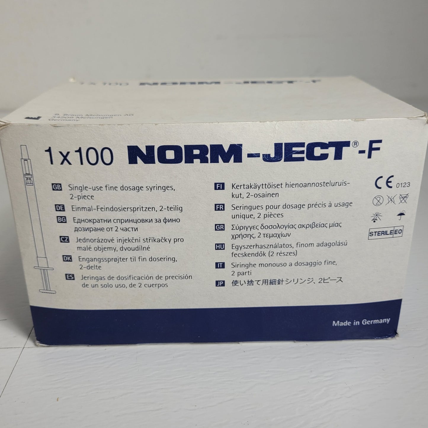 Air-Tite NJ-9166017-02 NORM-JECT-F 1mL Luer Slip Fine Dosage 100 Count