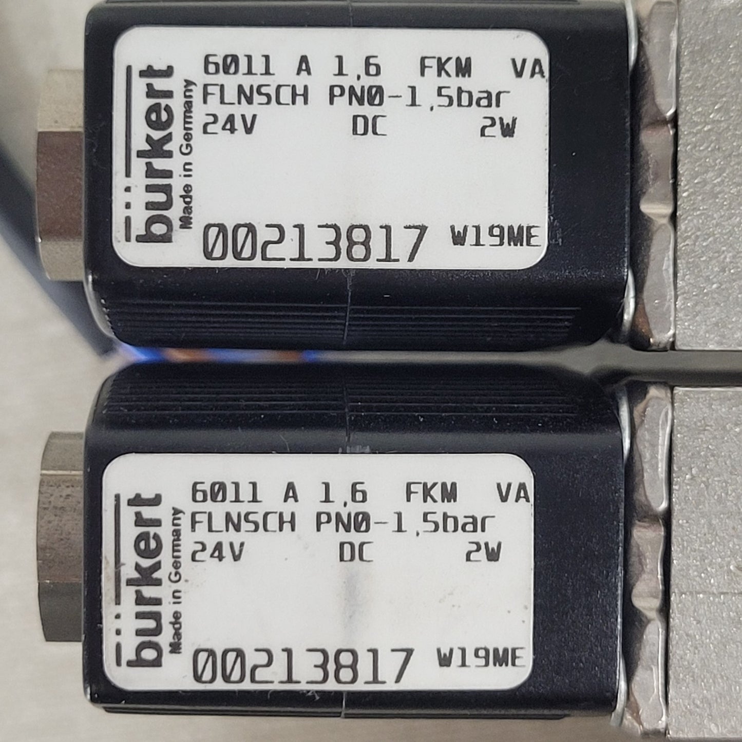 BURKERT FLNSCH PN 0-1.5bar 24V 2W DC 00213817 KF16 NW16 to 1/4"