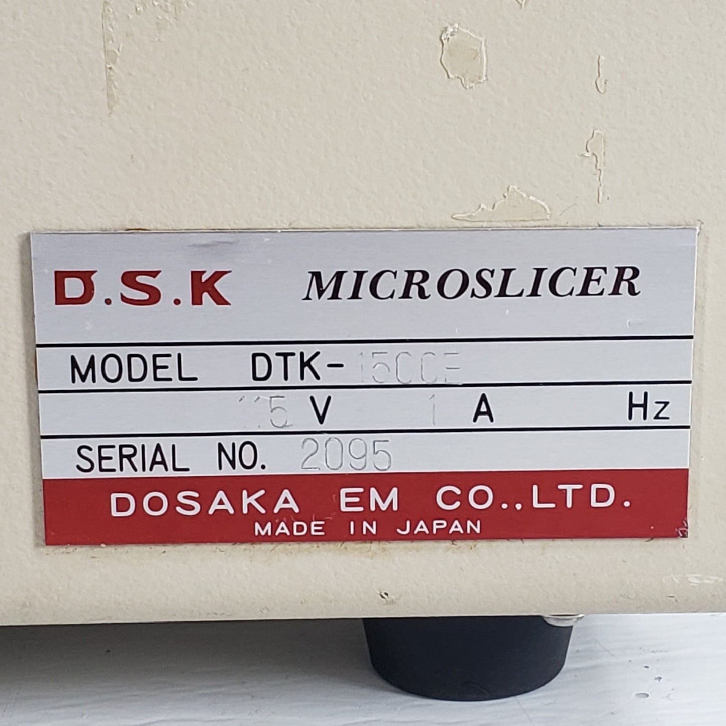 TESTED Dosaka DSK DTK-1500E Microslicer Vibrating Microtome w/ Lamp