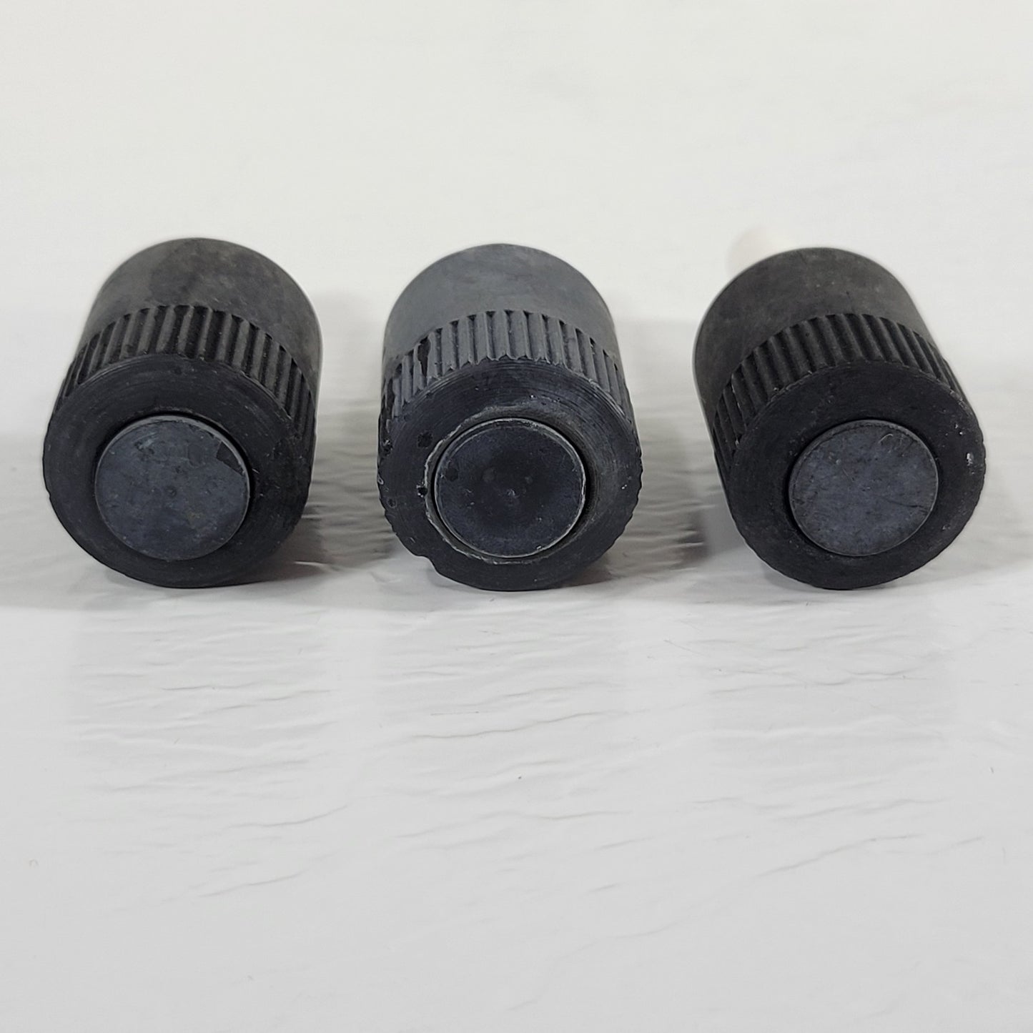 Three CHEMGLASS PTFE 0-8mm High Vacuum Valve Plug-Only for Vacuum Systems, Brown