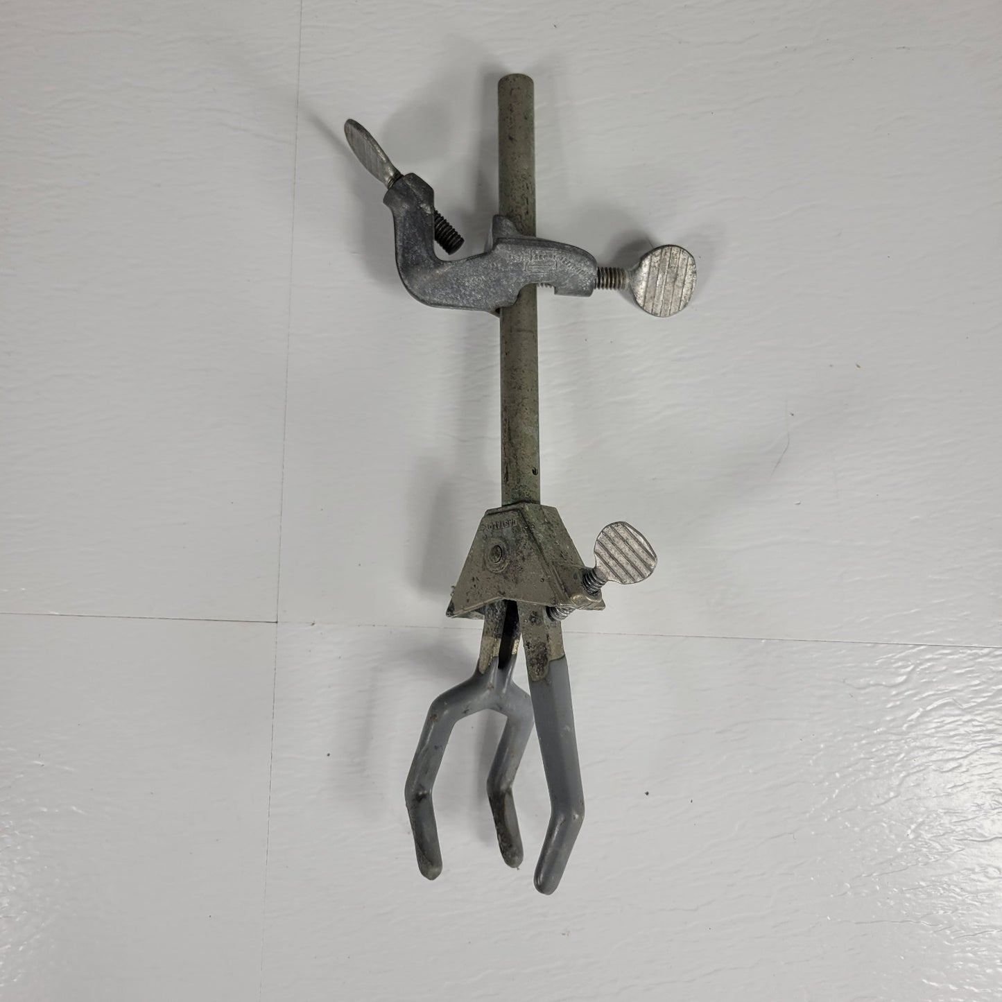 Lot of 10 Large 3-Prong Double Adjustable Lab Clamps 10.75" Long Extension Clamp