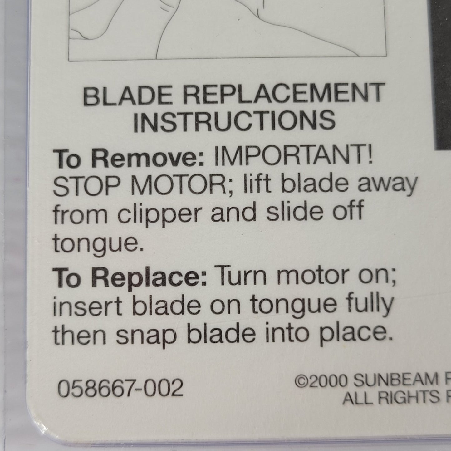 Vintage OSTER CYROTECH 78919-016 Clipper Blade Size 40 (1/100", 0.25mm)