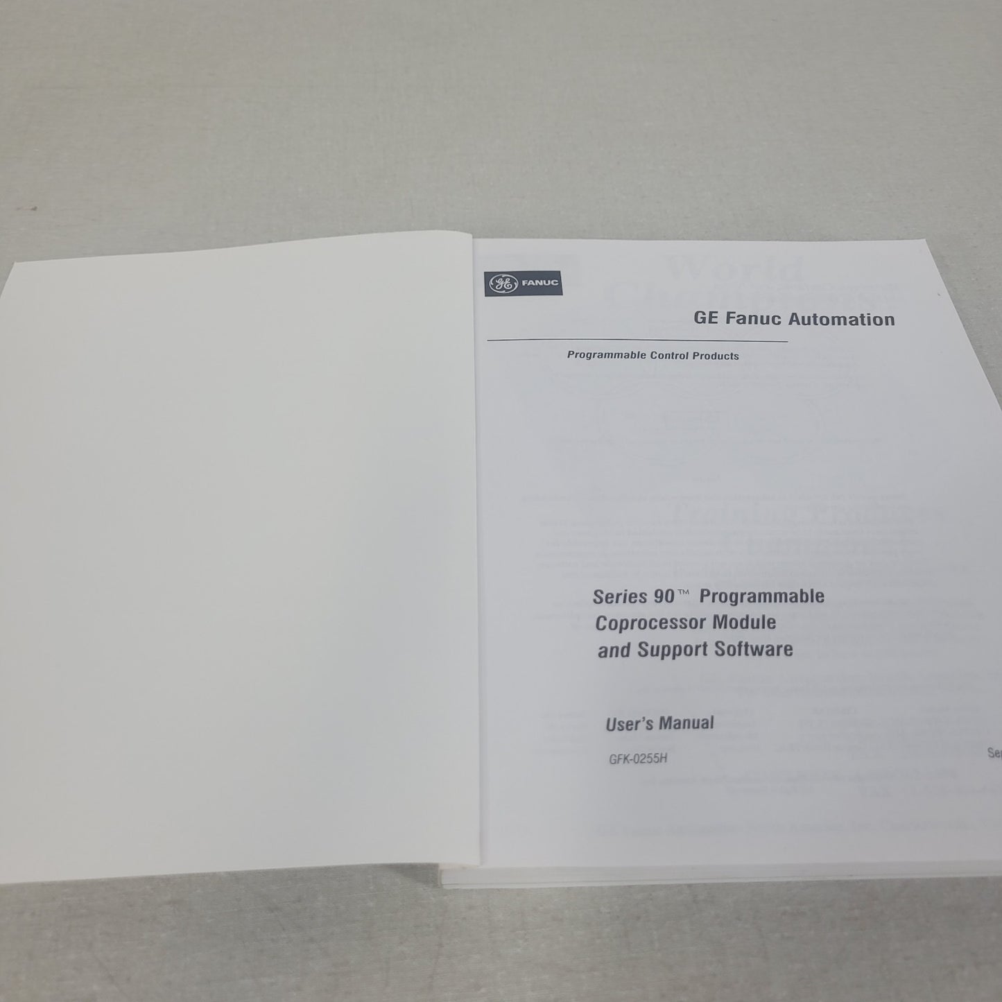 GE Fanuc GFK-0255H Series 90 PCM Coprocessor Module Support Software User Manual