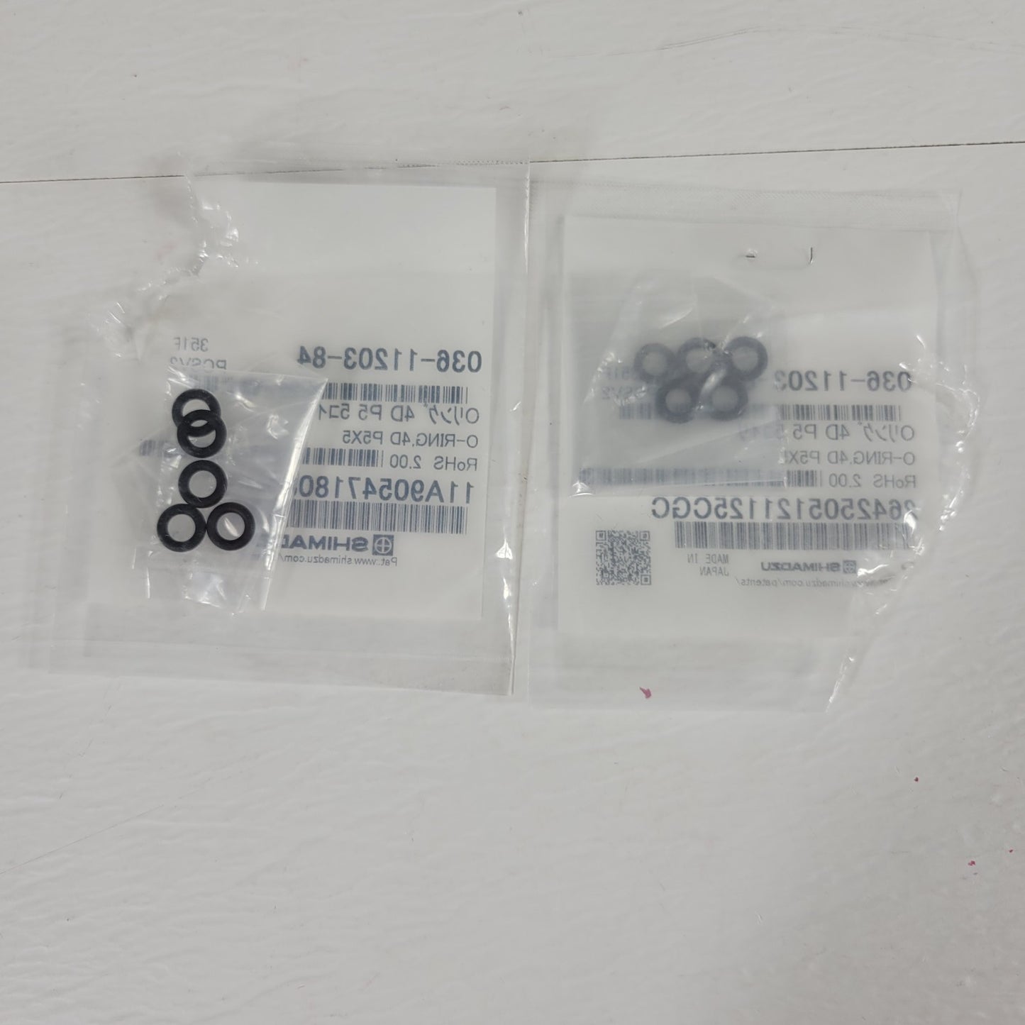 Lot of 10 Shimadzu 036-11203-84 O-Rings For QP5K & QP-2010 Sample Injector Units