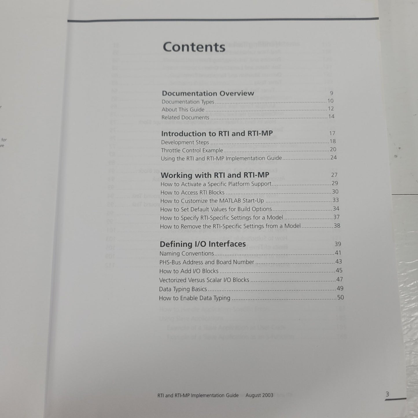 dSPACE RTI RTI-MP Real-Time Interface Implementation Guide Release 4.0 2003