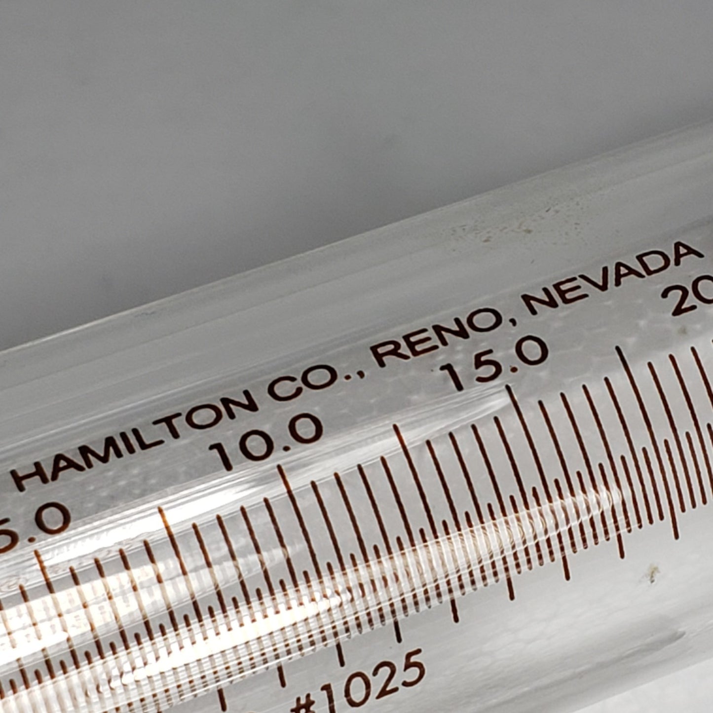 HAMILTON 82520 1025TLL 25.0ml Srng, Gastight #1025, One Hub Broken