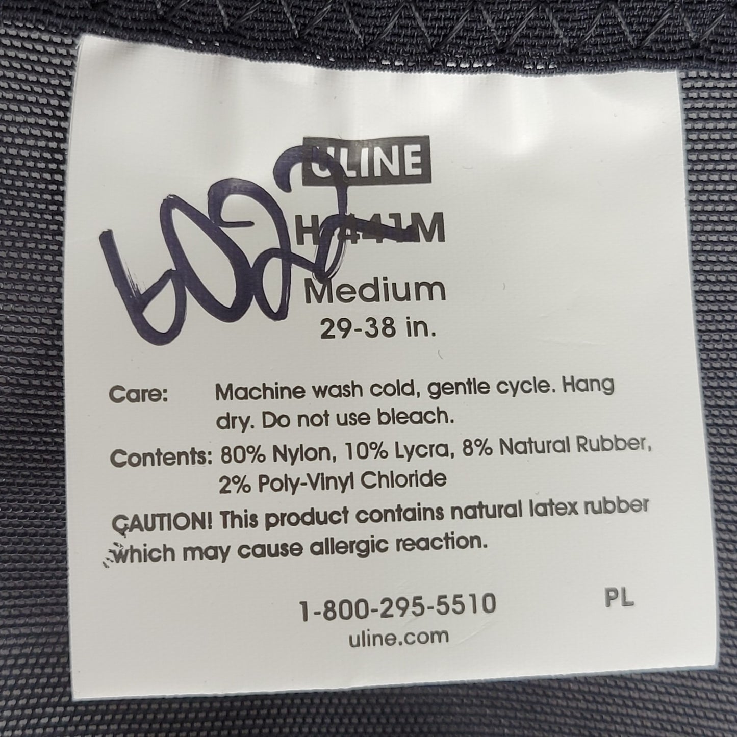 ULINE H441M Medium Size Lumbar Pad Belt with Suspender, 29-38 inches