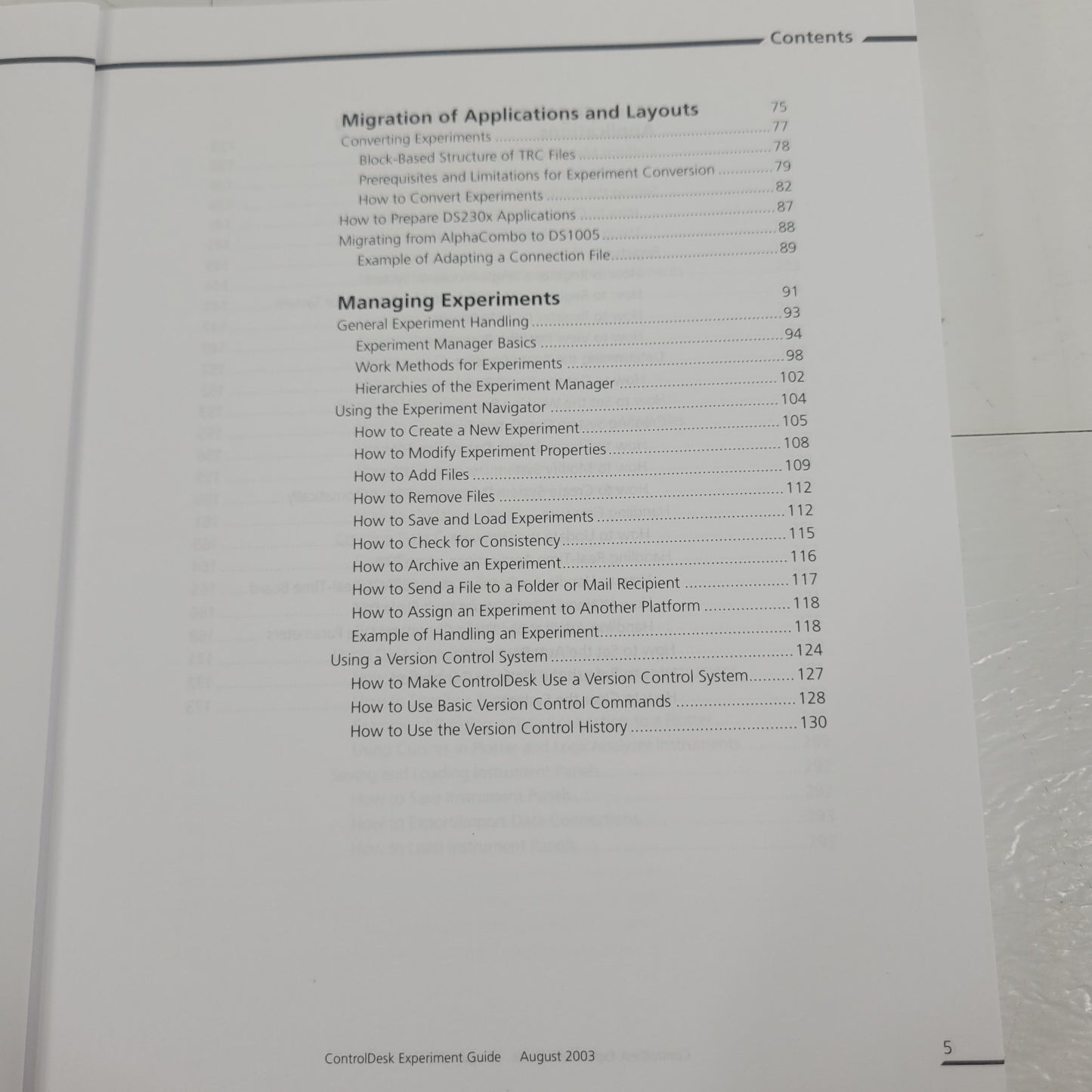 dSPACE ControlDesk Experiment Guide Release 4.0 Software User Manual August 2003
