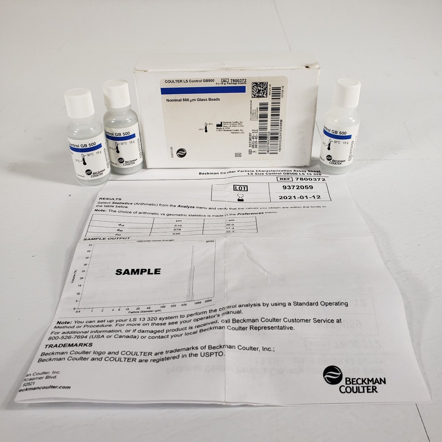 Beckman Coulter LS Control GB500 Glass Bead Sample Standard 2x Full 1x Used