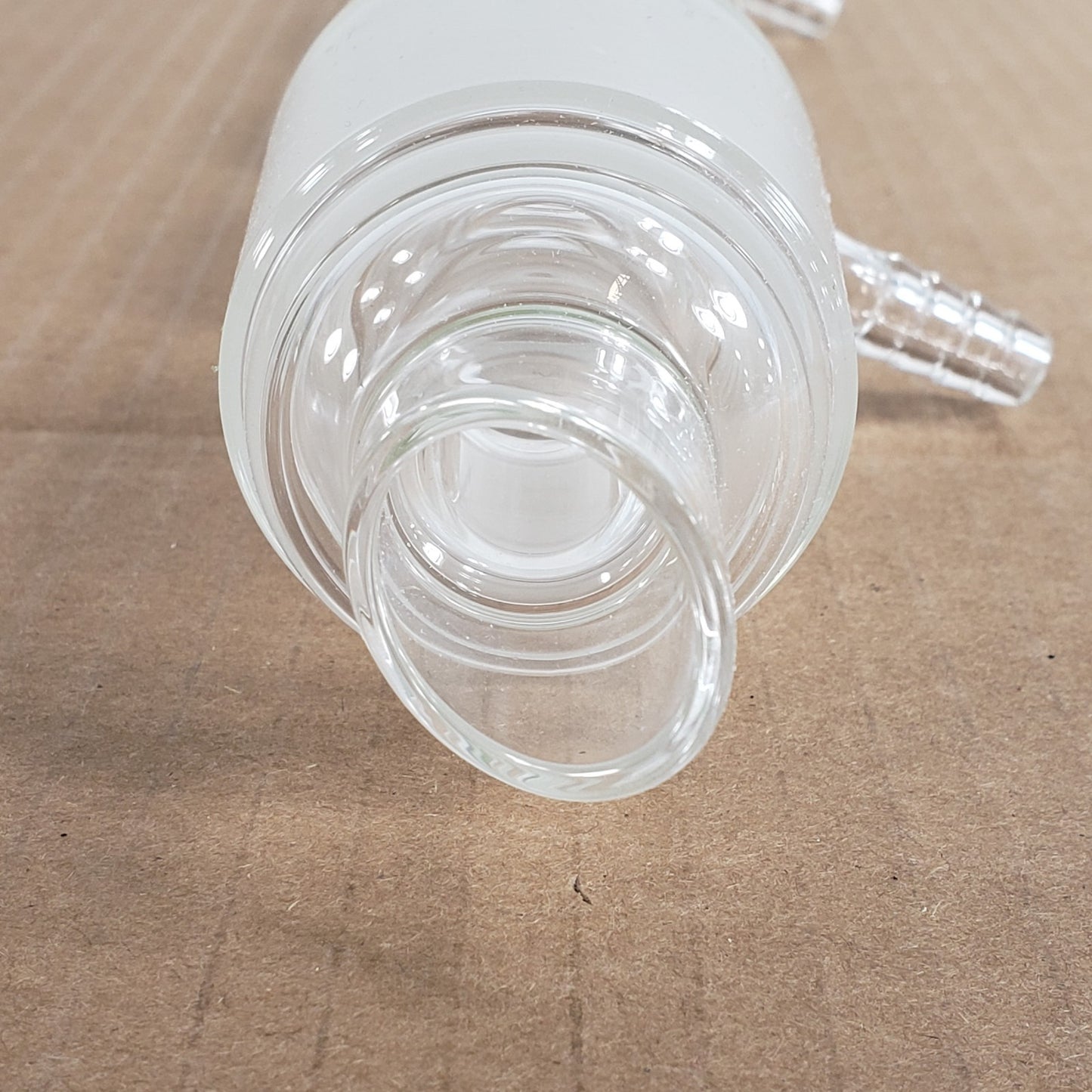 Chemglass CG-1368 Style Allihn Reflux Condenser 55/50 Bottom 1/4" Barb Hose Top