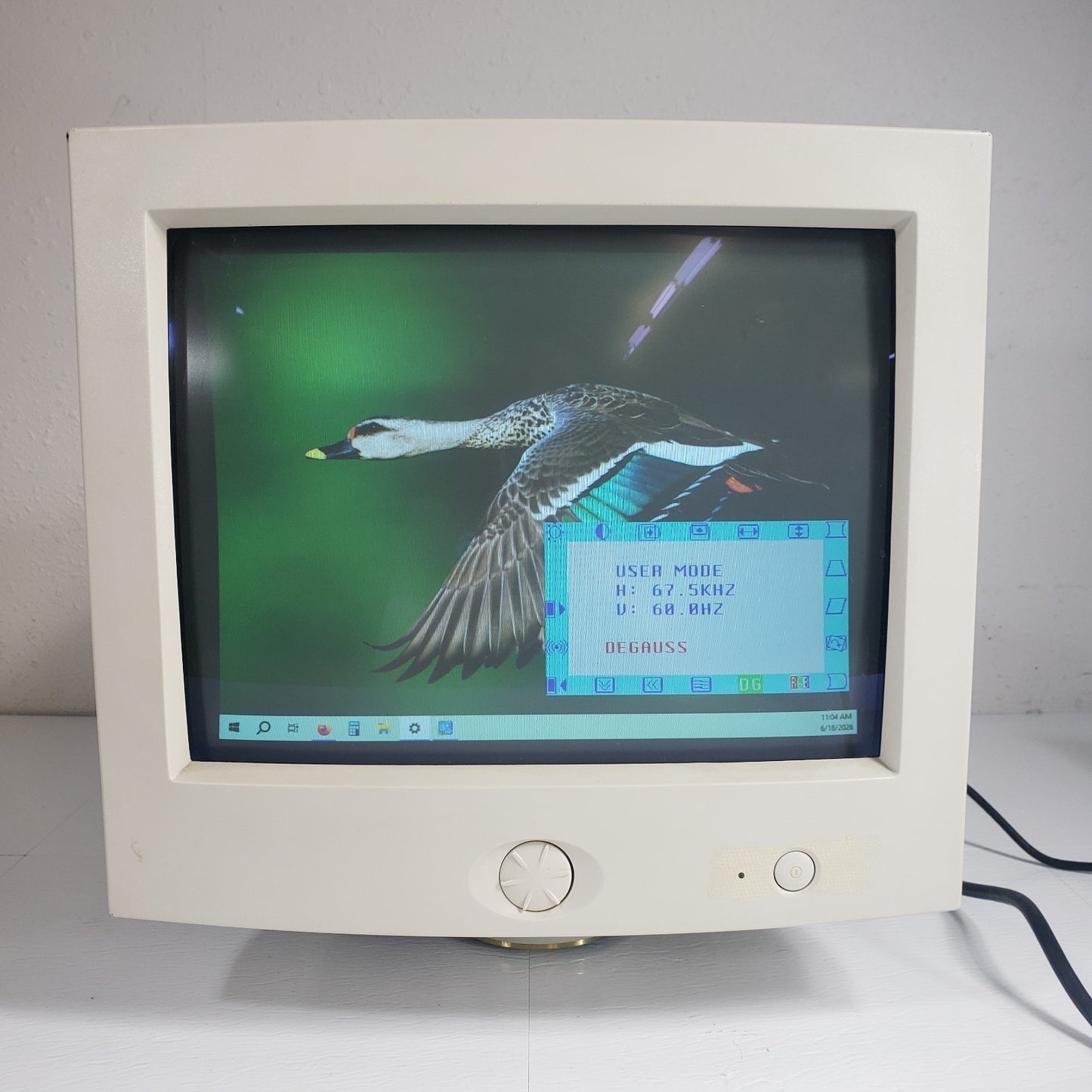 ALOKA IPC1550 CRT Monitor For Retro Games/General Usage, DeGaussing, No Base