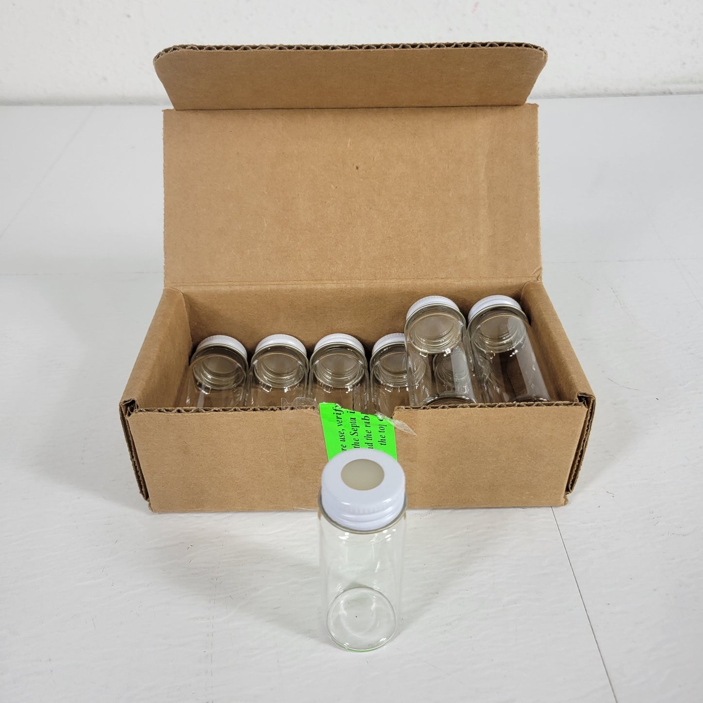 Lot of 8 AMETEK Brookfield Computrac Vapor Pro Sample Bottles Caps Septa