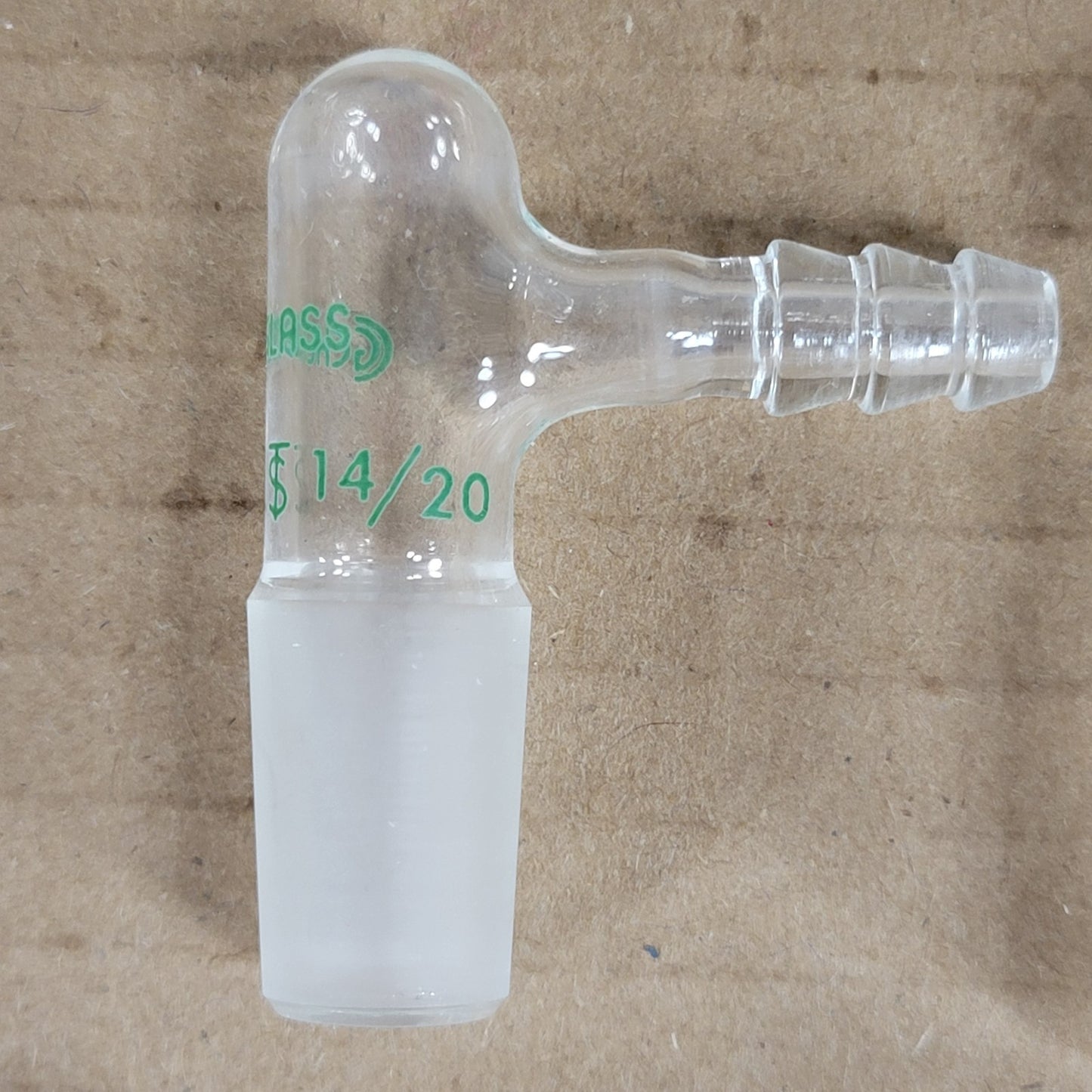 Lot Of 12 Chemglass CG-1014-14 Glass 90° Bent Inlet Adapter 14/20 Inner Joint