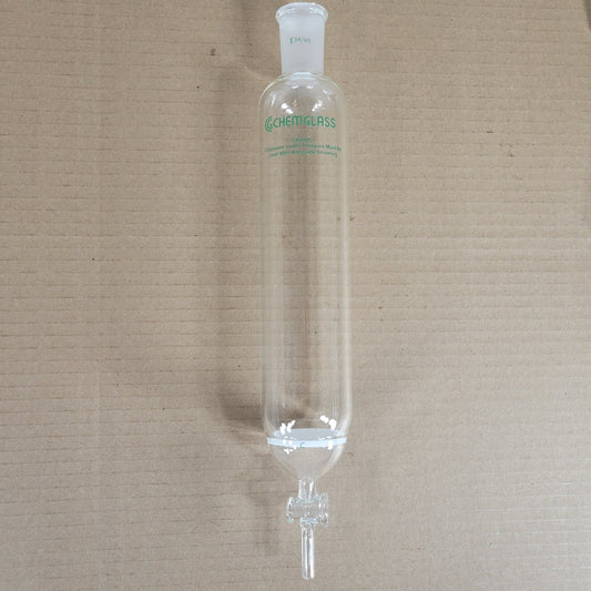 CHIPPED Chemglass CG-1189-19 Chromatography Column w/ Coarse Disc CN 24/40 2" ID