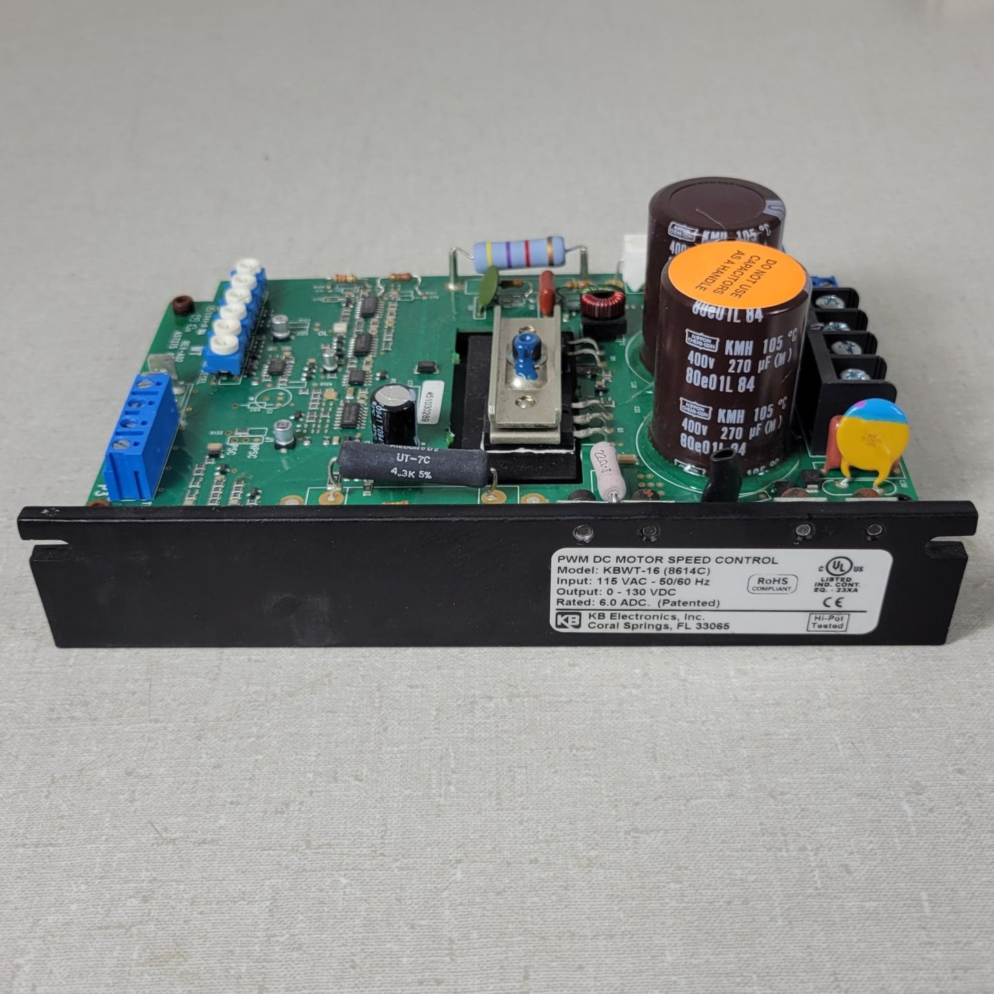 KB Electronics KBWT-16 Pulse Width Modulated DC Motor Speed Control Board
