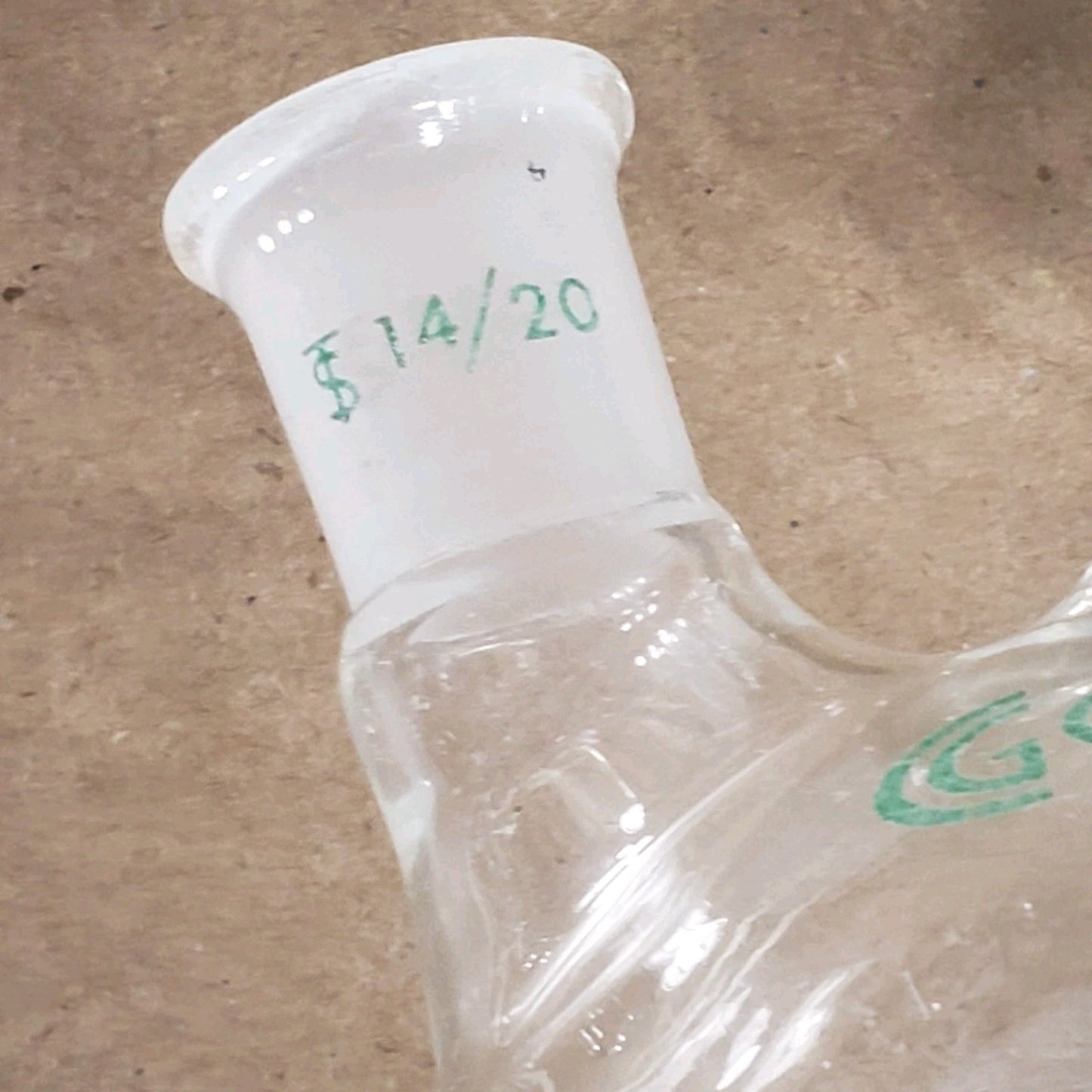 Set of 2 Chemglass AF-0530-03/01 250/50mL CN & SN 14/20 Round Bottom Flask