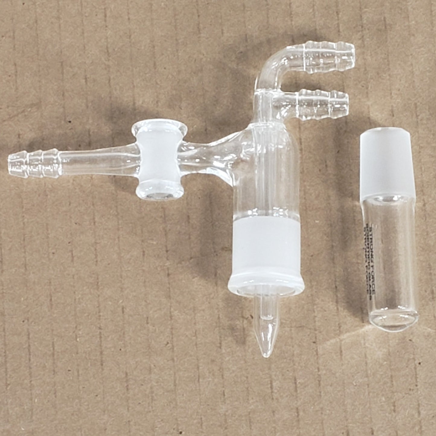 Unbranded Glass Micro Vaccum Sublimer/Cold Finger Assembly 3/8" Hose Inlets