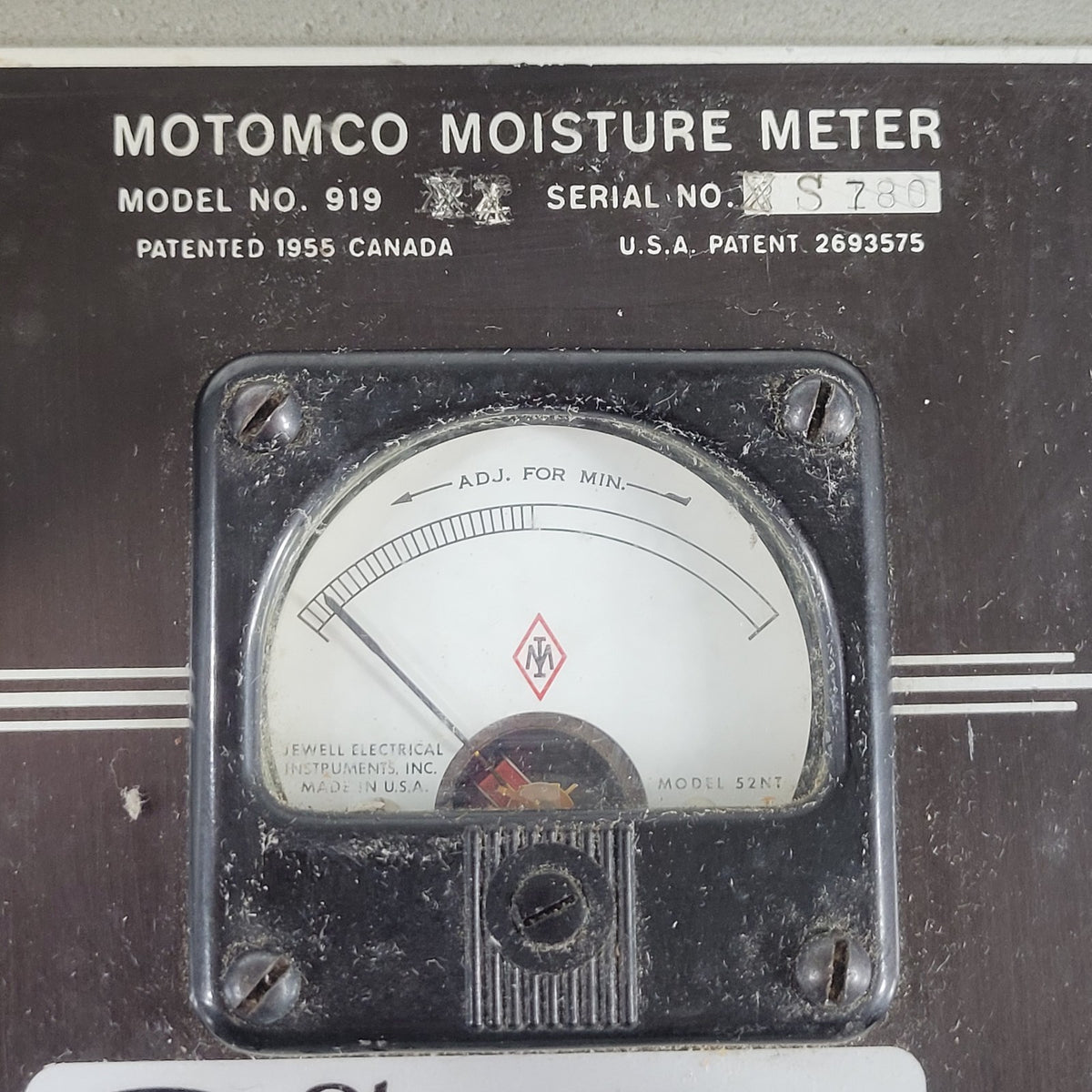 Motom co 919 Grain Moisture Meter 3.5" Cell Analyzer Tester Tested Working