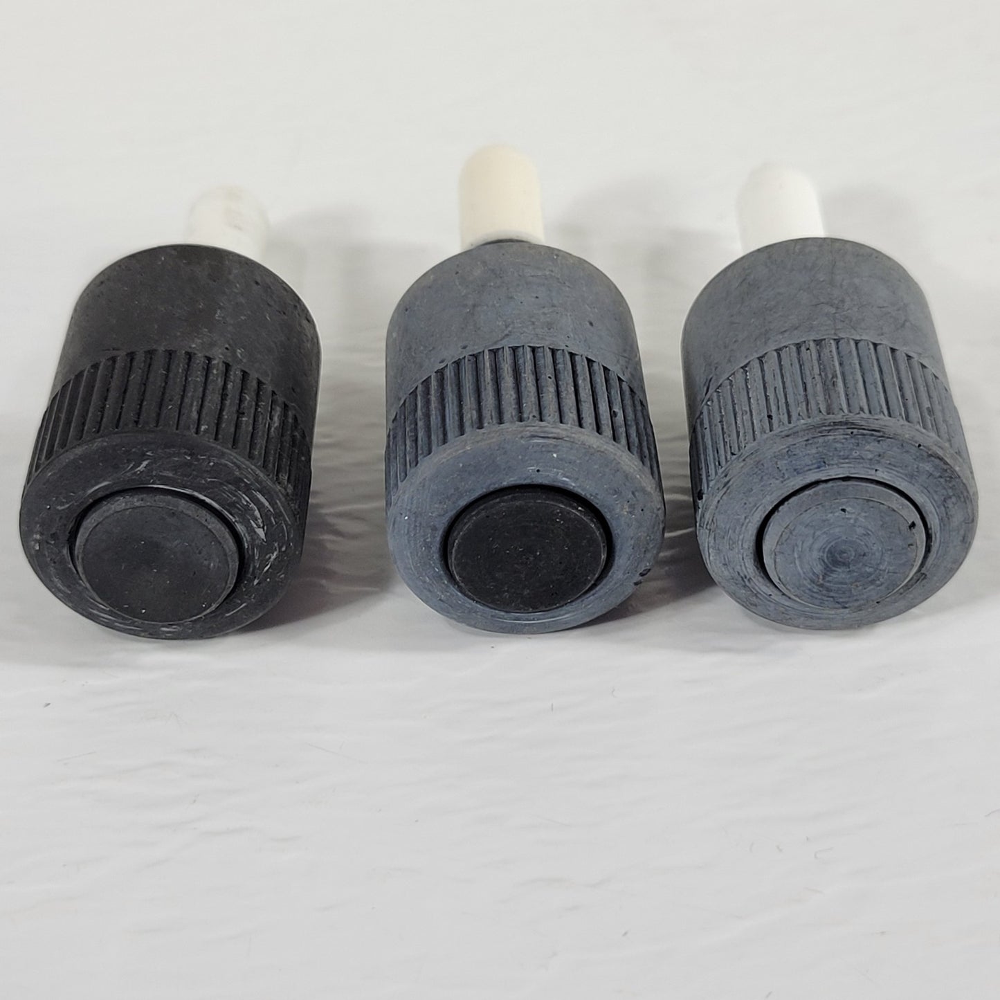 Three CHEMGLASS PTFE 0-8mm High Vacuum Valve Plug Only for Vacuum Systems, Black