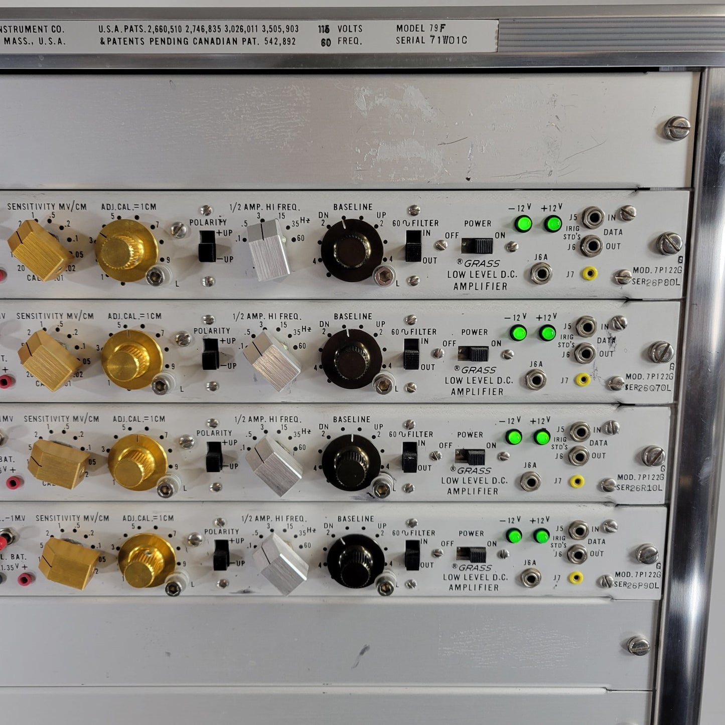 Tested Vintage Grass 79F Polygraph 4-Channel w/RPS 7C8 Regulator And 79W8G Chart