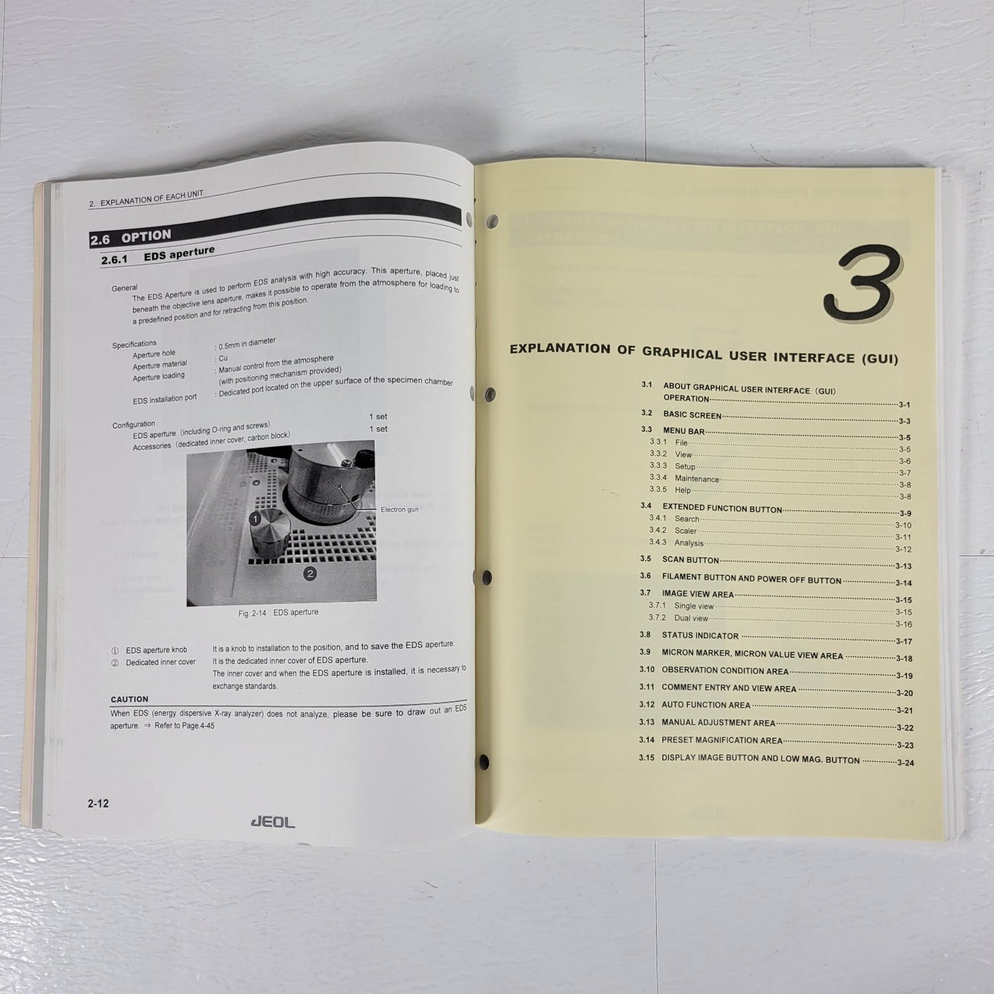 JEOL JCM-6000 Benchtop SEM Scanning Electron Microscope Manual