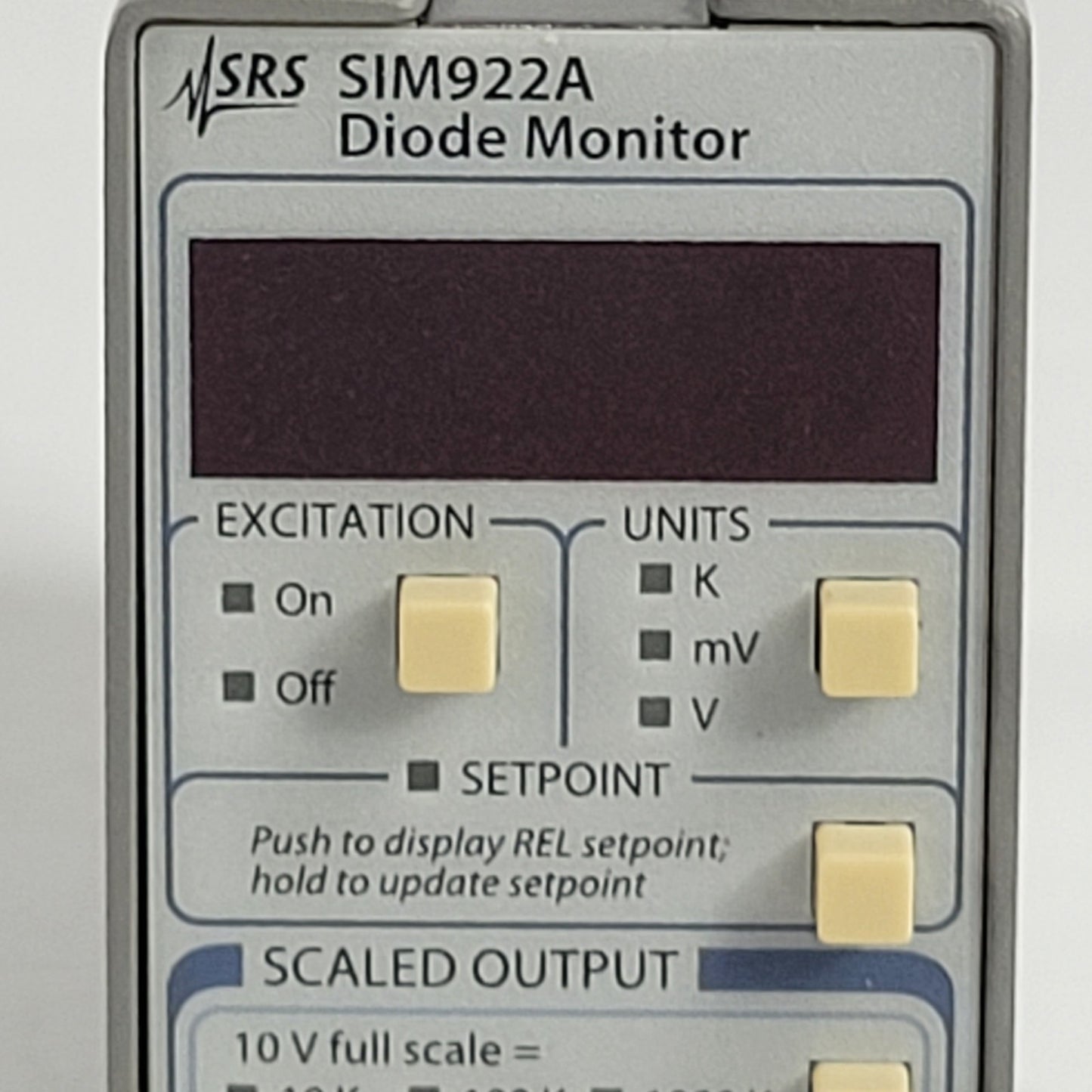 SRS SIM922A Cryogenic Diode Temperature Monitor 10uA Excitation Module