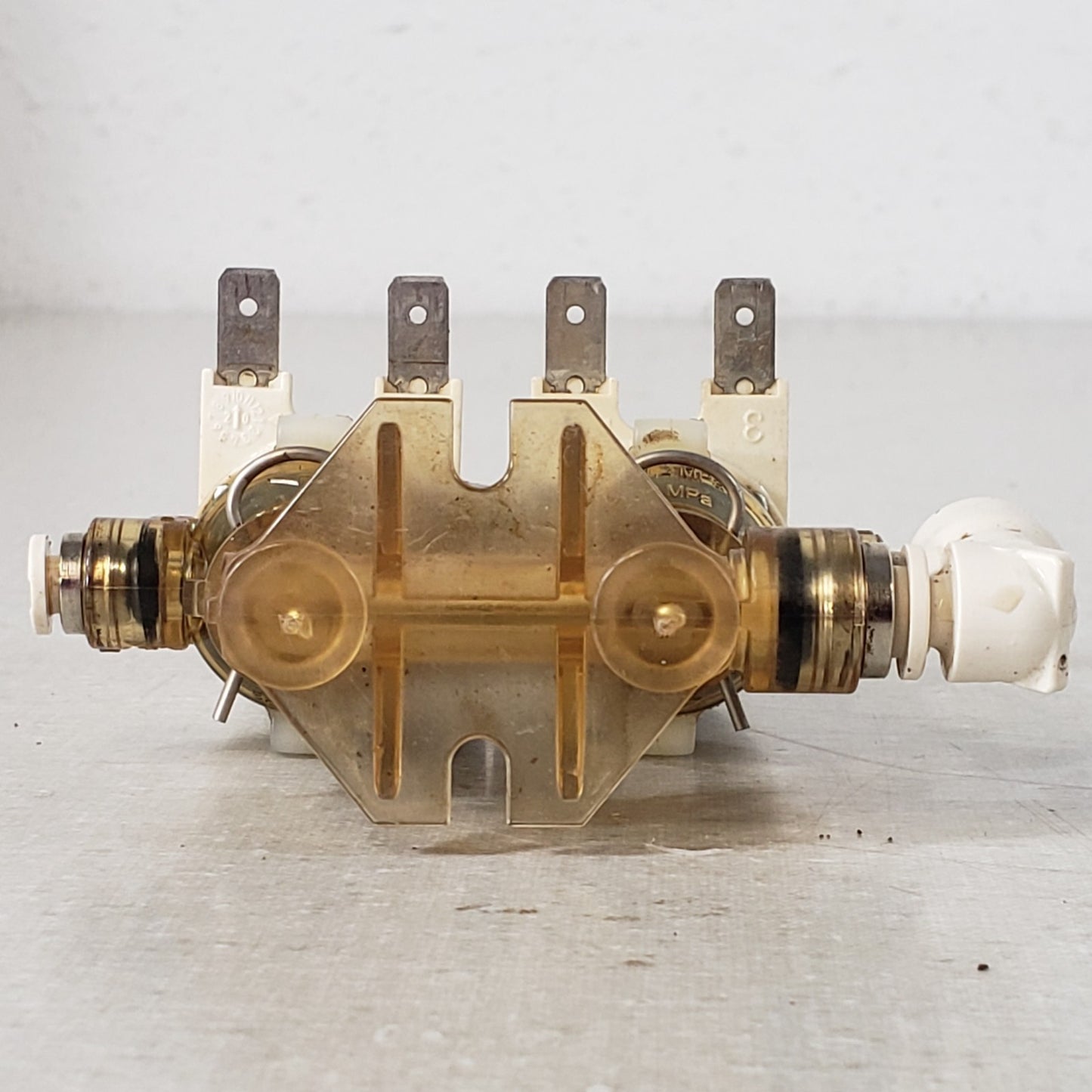 Fanke Coffee Double Solenoid Valve Assembly from an A800 Esspressso Machine