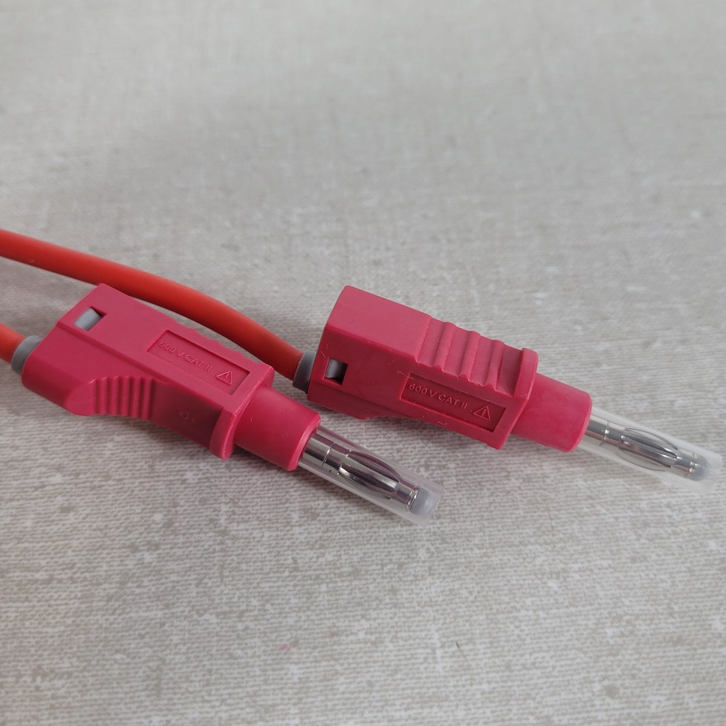 Cal Test CT2151-200-2 Red 4mm Stackable Banana Plug Test Lead 2m 600V 36A CAT II
