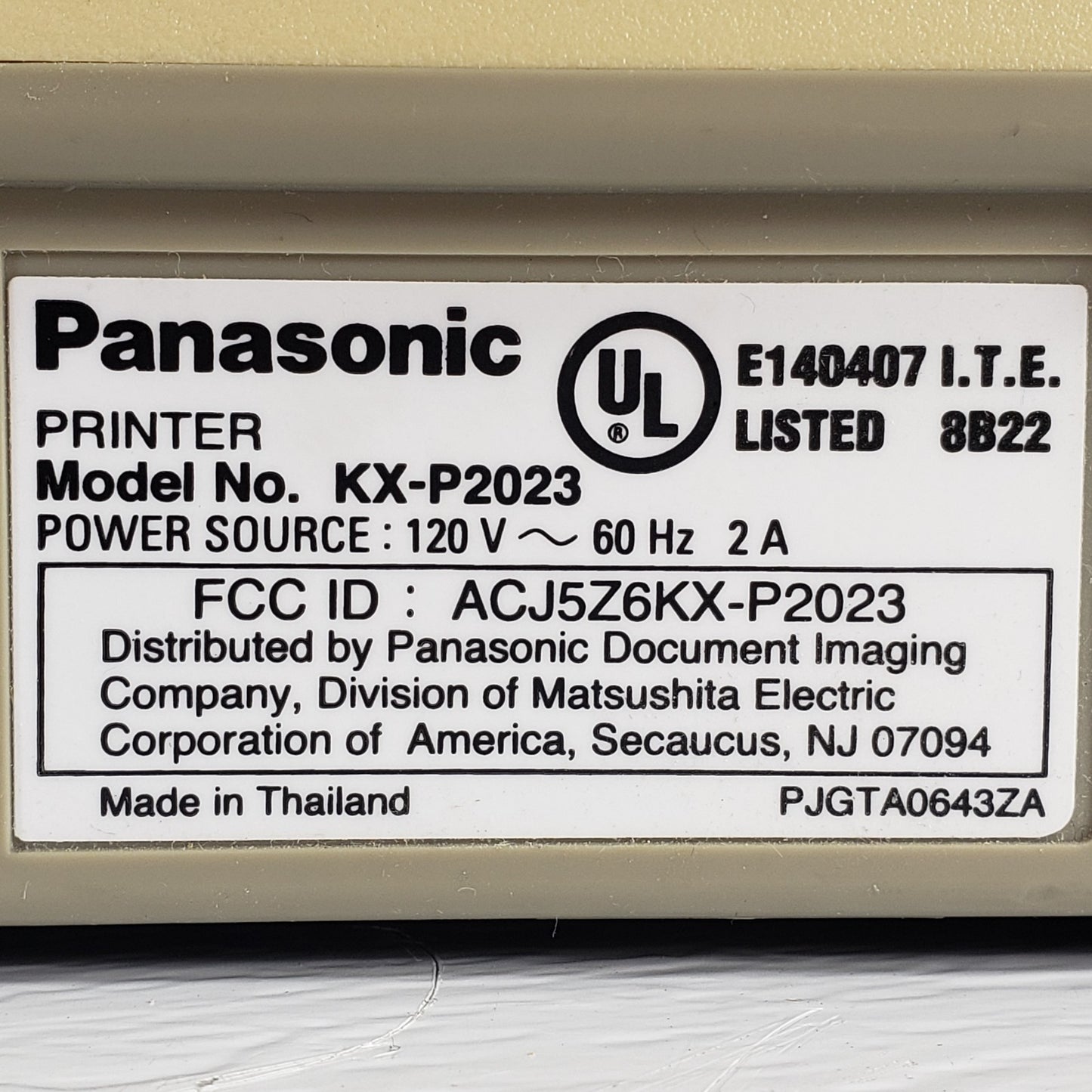 PANASONIC KXP2023 Quiet Printer, 24-Pin Connector, 5 Fonts, Super Quiet Mode
