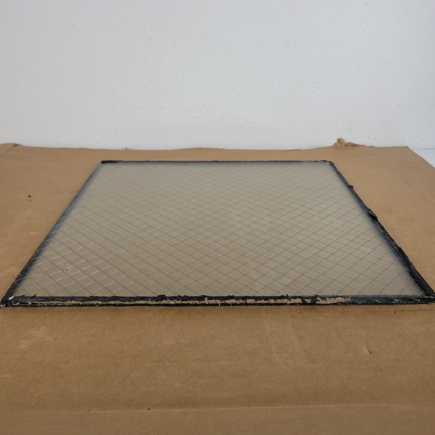 20.25in x 20.25in x 7.5mm Thick Wired Glass Panel Industrial Viewing Window