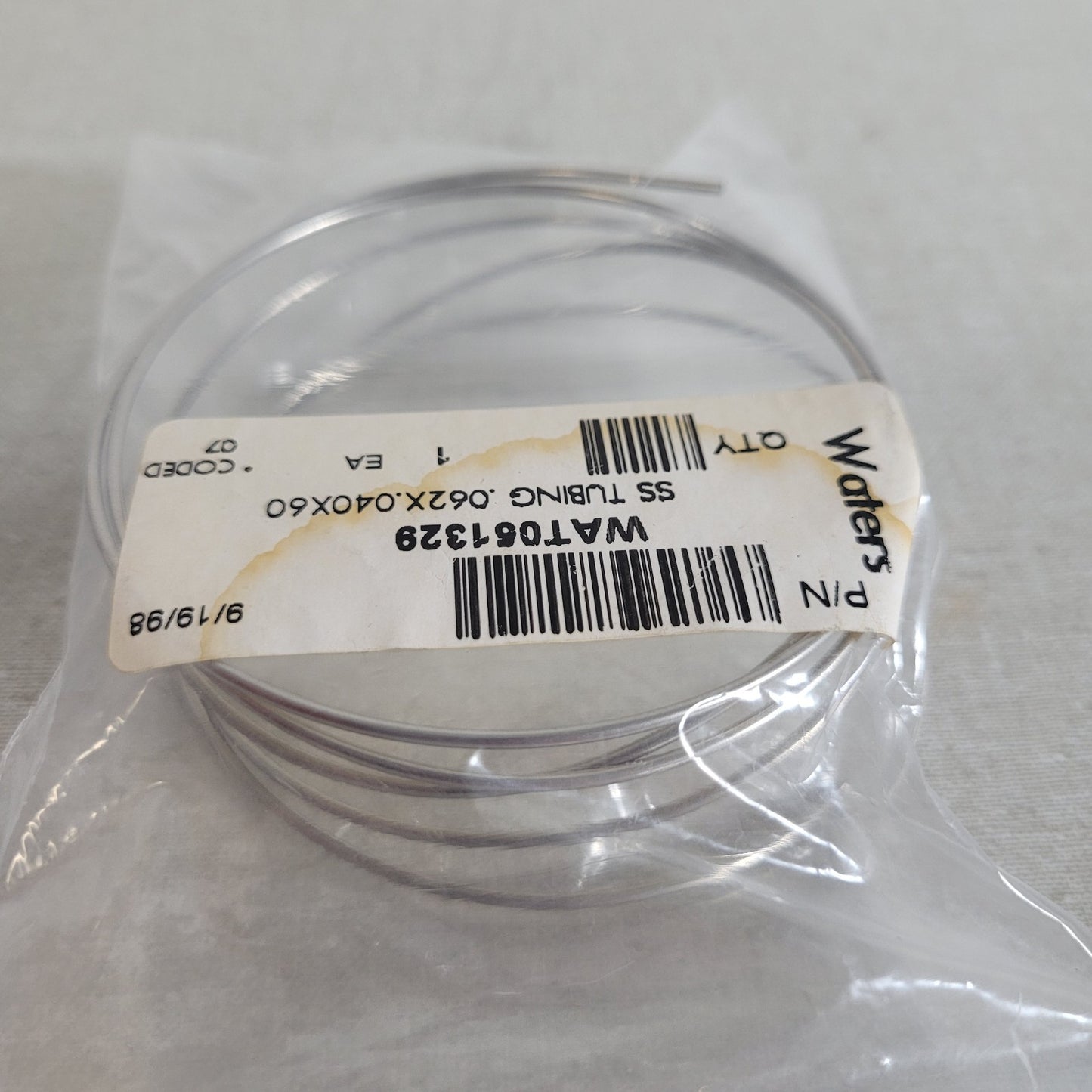 Waters WAT051329 Stainless Steel HPLC Tubing .062 x .040 x 60in In Package