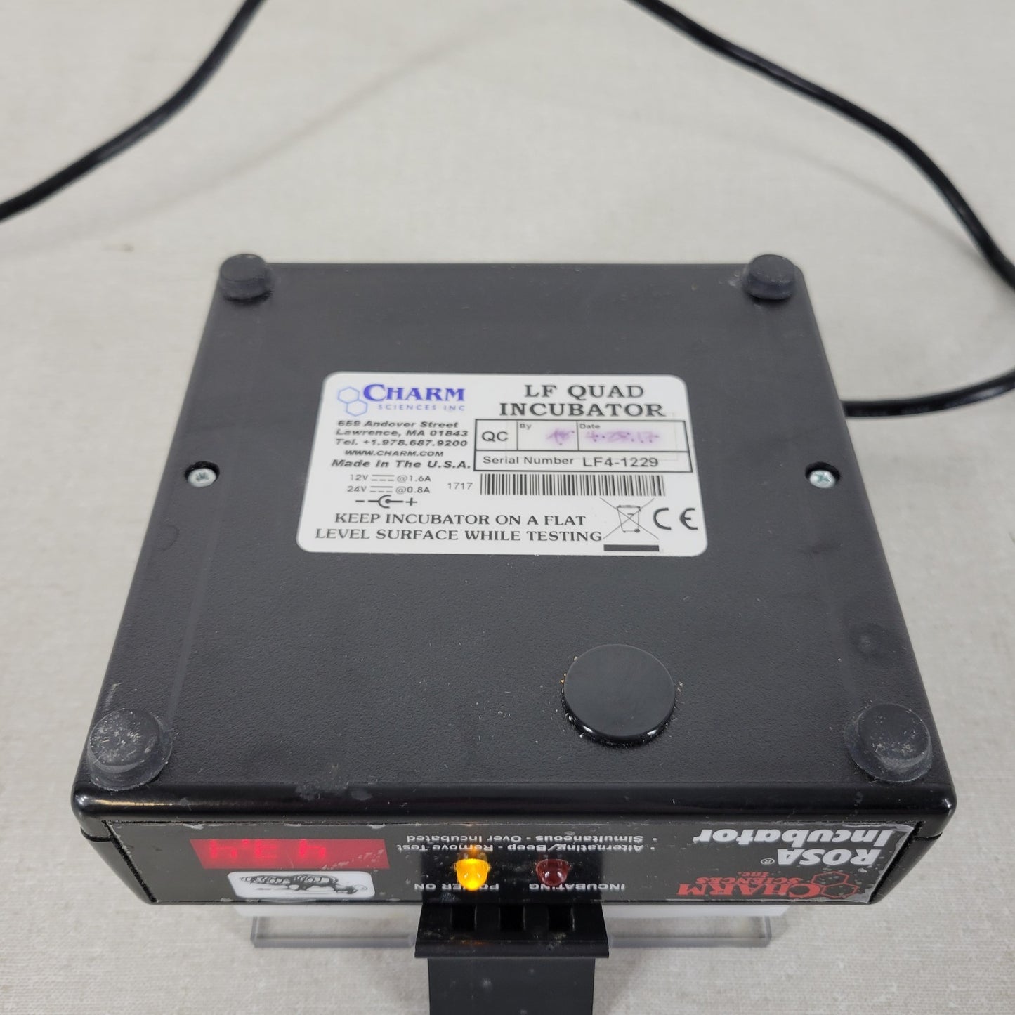 Charm Sciences LF-INC4-8-56D ROSA Quad 4-Position 56°C Digital Incubator