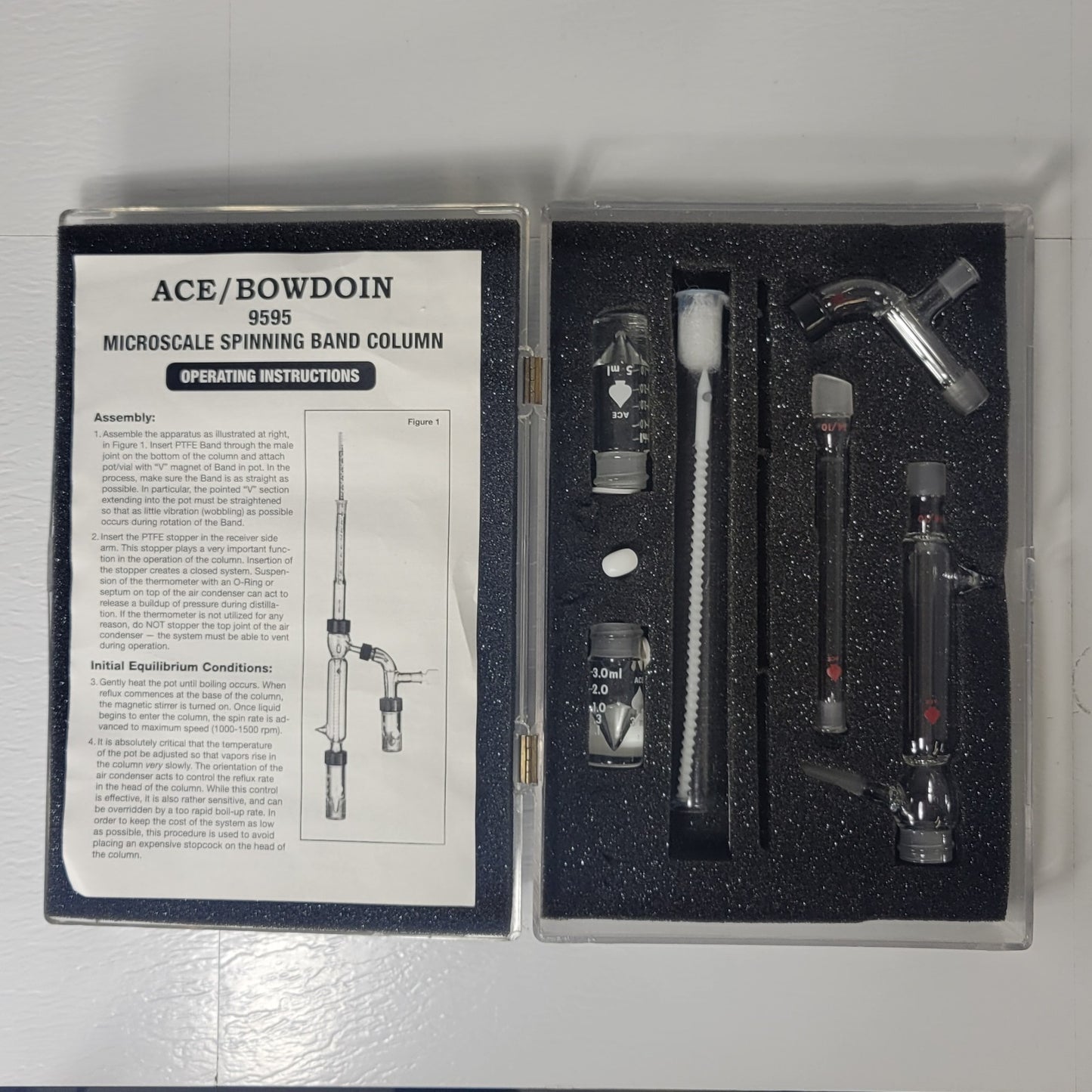 Ace Glass 9595-47 Complete Micro Spinning Band Distilling Column 14/10 w/Box