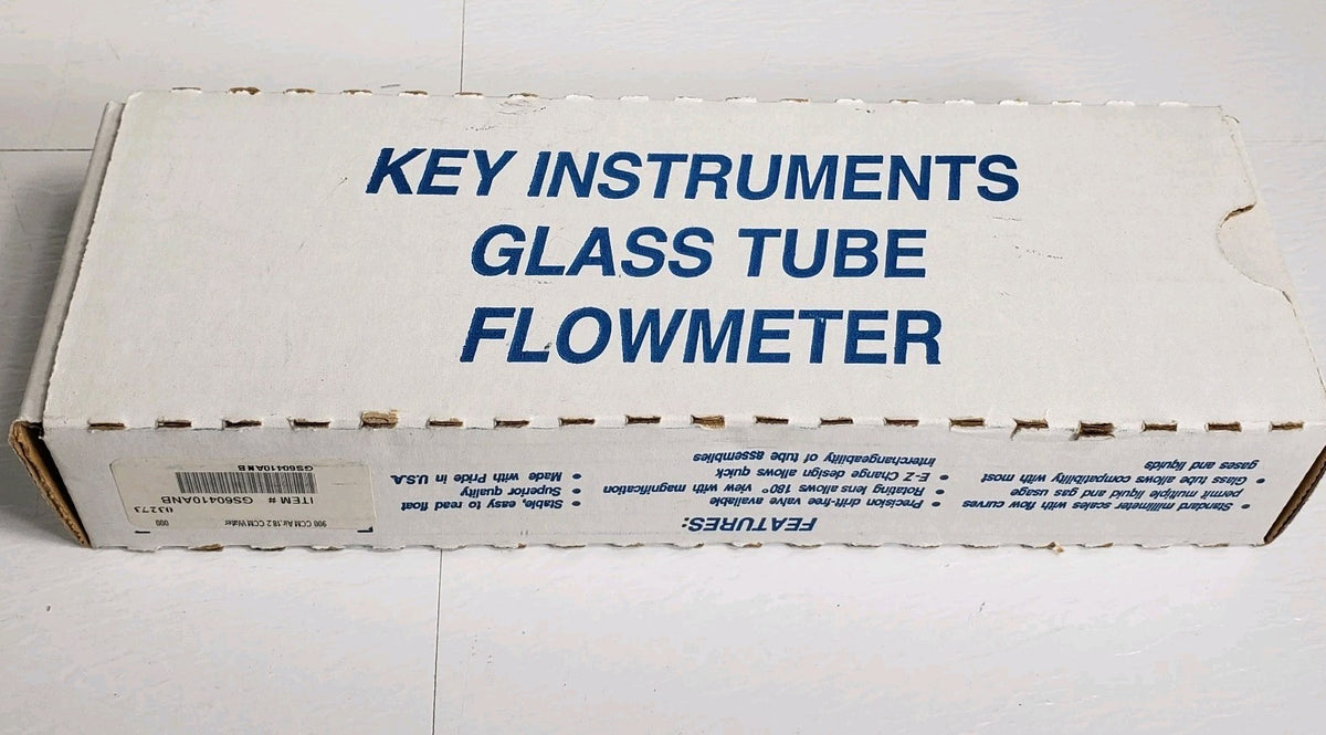 Key Instruments GS60710 65mm Glass Tube Flowmeter 6000 CCM Air Panel Mount