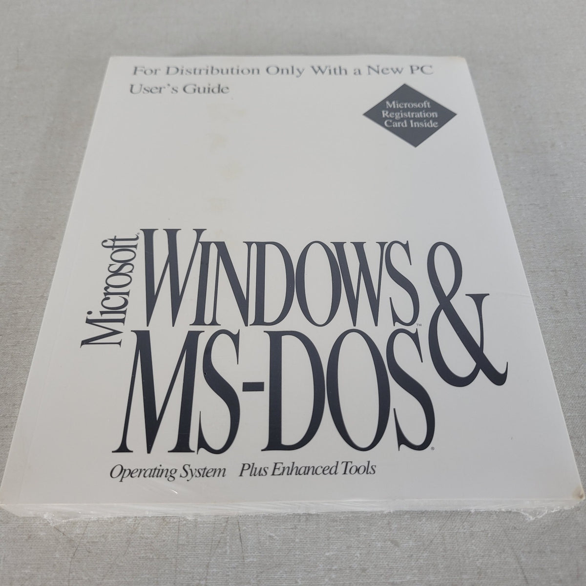 Vintage Microsoft Windows & MS-DOS User's Guide Manual w/ COA Sealed