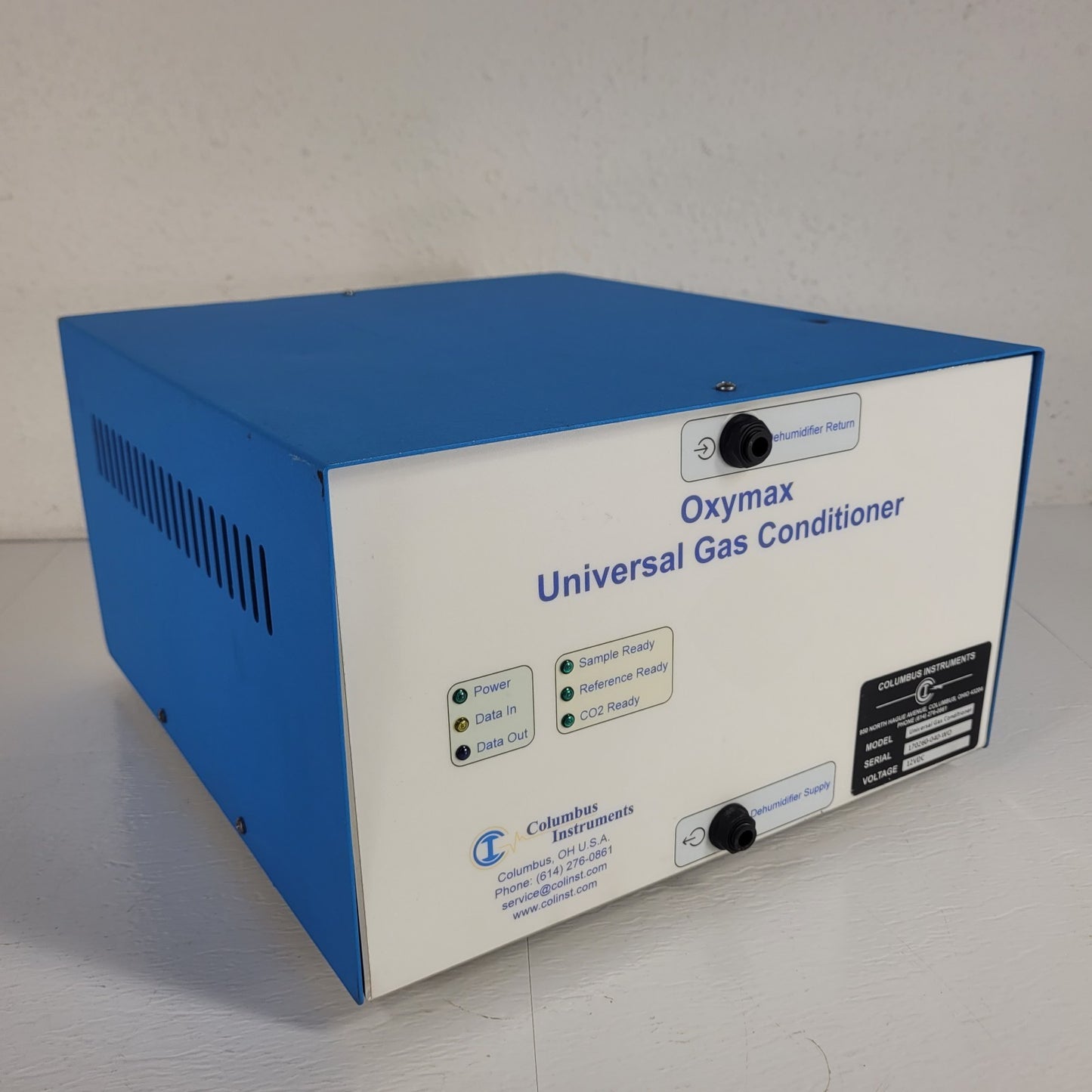 TESTED Columbus Oxymax CLAMS UGC Gas Conditioner Paramagnetic O2 Sensor UFC