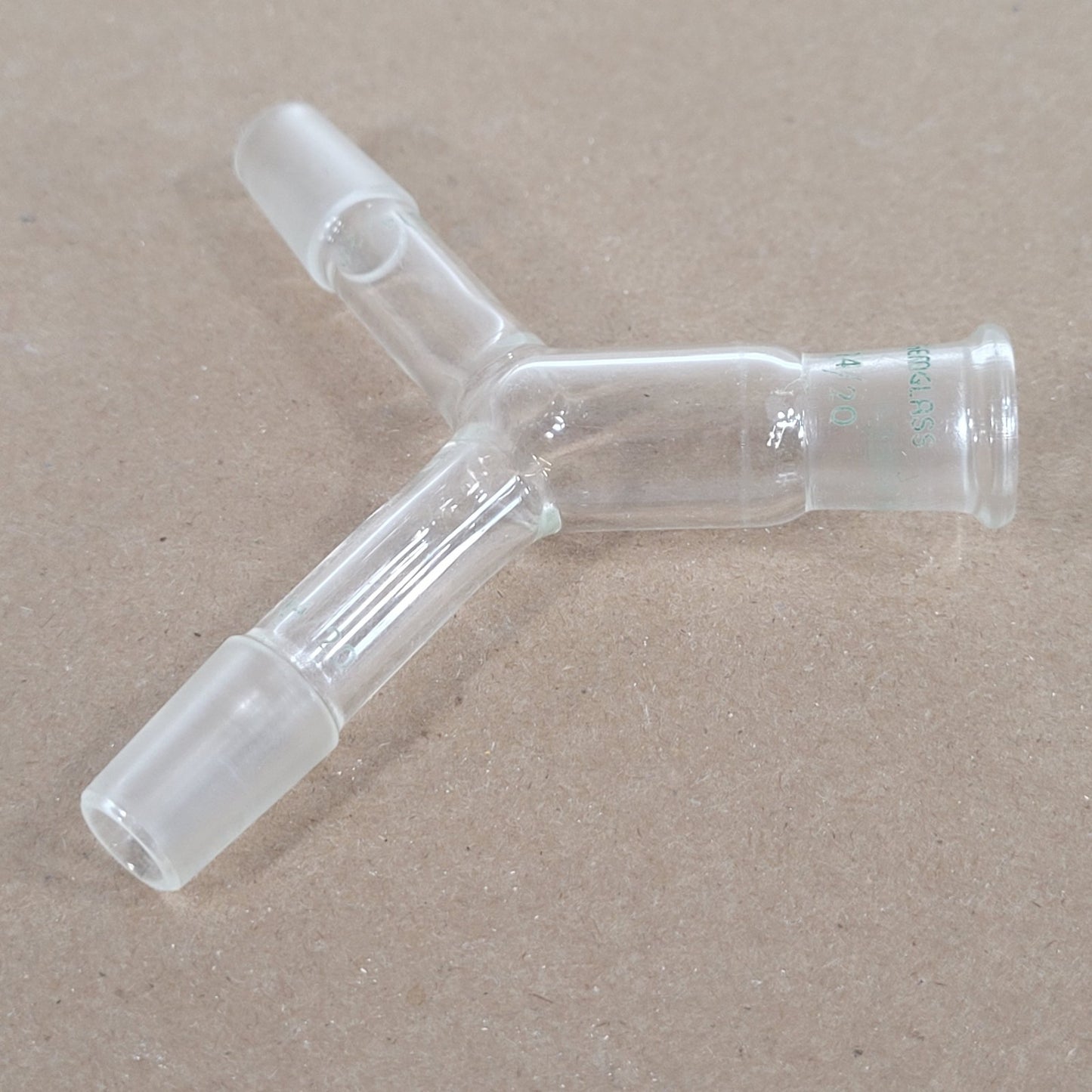 Lot of 3 Chemglass AF-0502-01 Airfree Schlenk 3-Way Adapters 14/20
