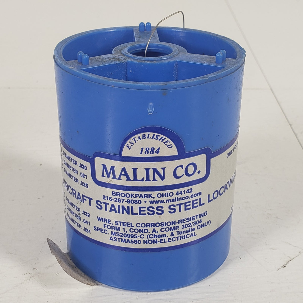 Malin MS20995C20 .020" Stainless Steel Aircraft Safety Lock Wire 1lb 8860K61