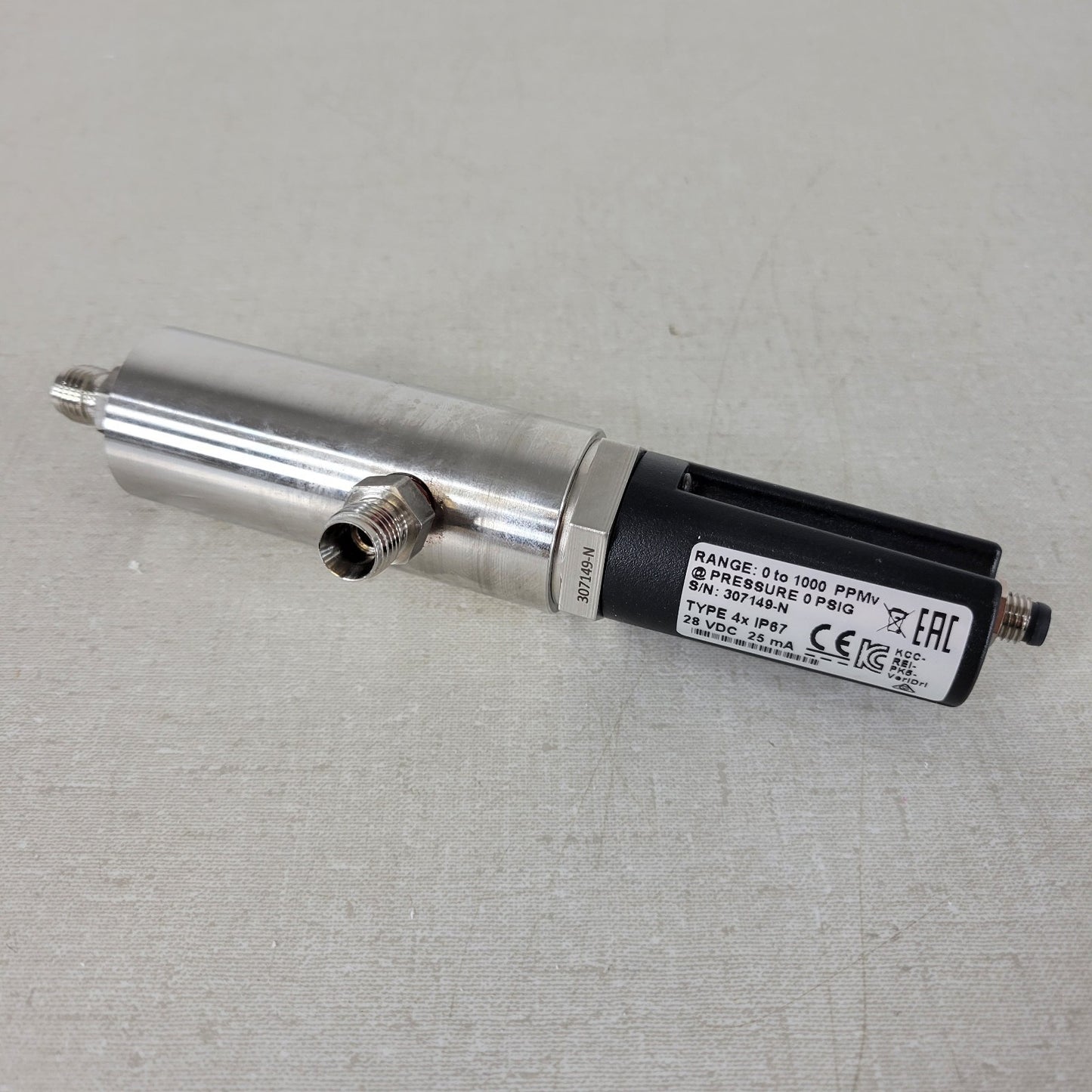 GE Panametrics VeriDri Moisture Transmitter 0-1000 PPMv 4-20mA 28VDC 1/4" Swagel