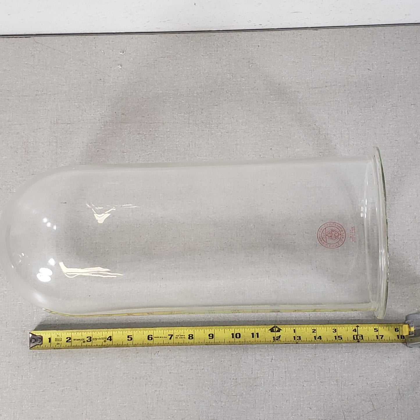 Scientific Glass Apparatus PYREX Cylindrical Reaction Vessel 17.5x6.75in