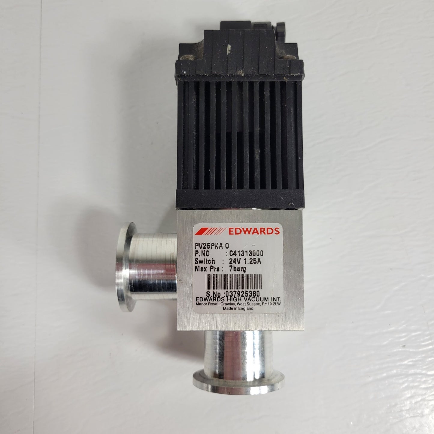 EDWARDS C41313000 PV25PKA-0 Right Angle Valve High Vacuum Switch KF25