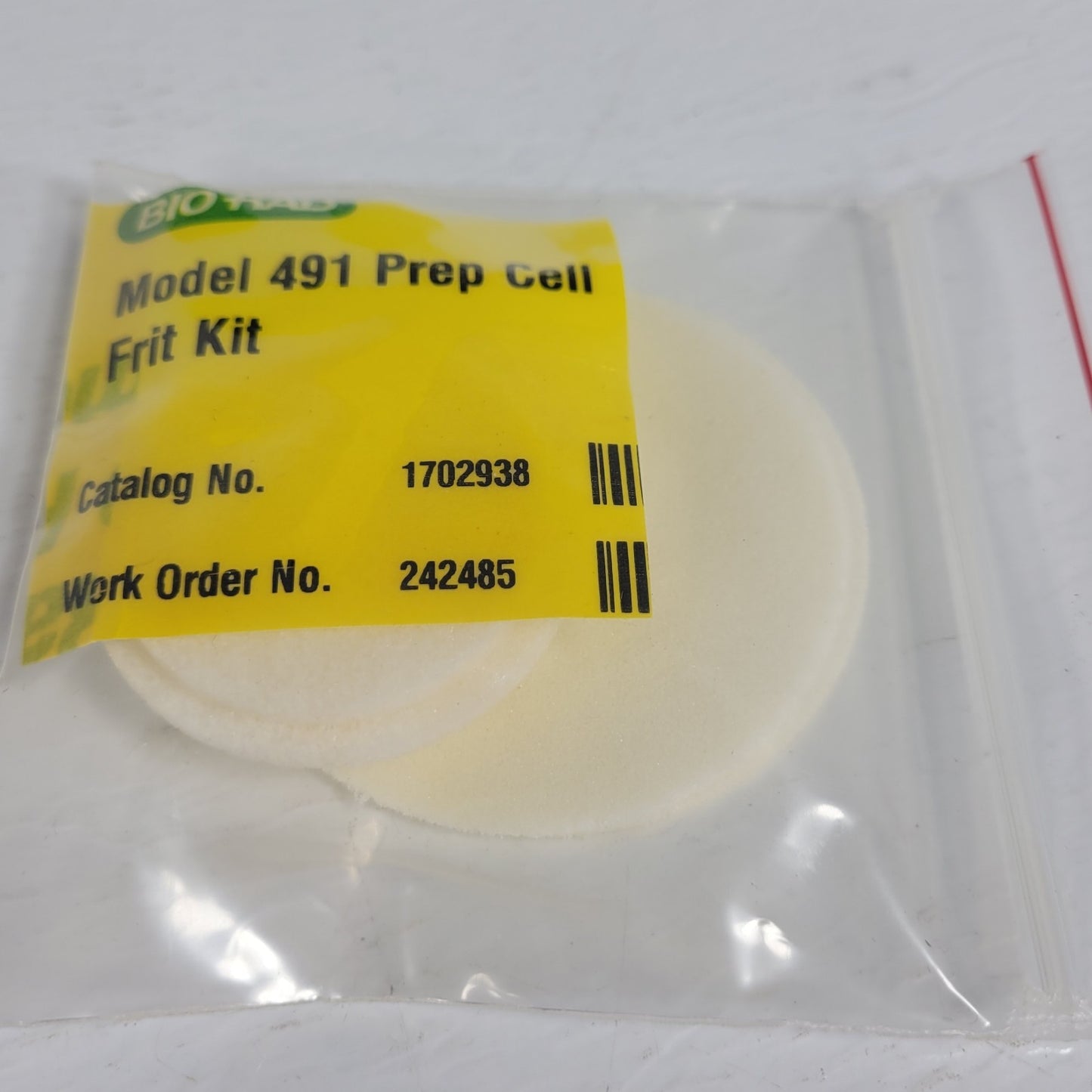 Bio-Rad 170-2937 170-2938 Model 491 Prep Cell Frit Kit Membranes Lot