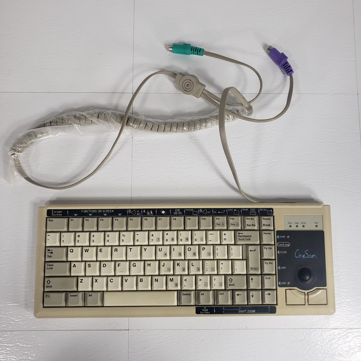 CHERRY ML4400 G84 Compact Keyboard w/ Integrated Trackball Mouse 83-Key