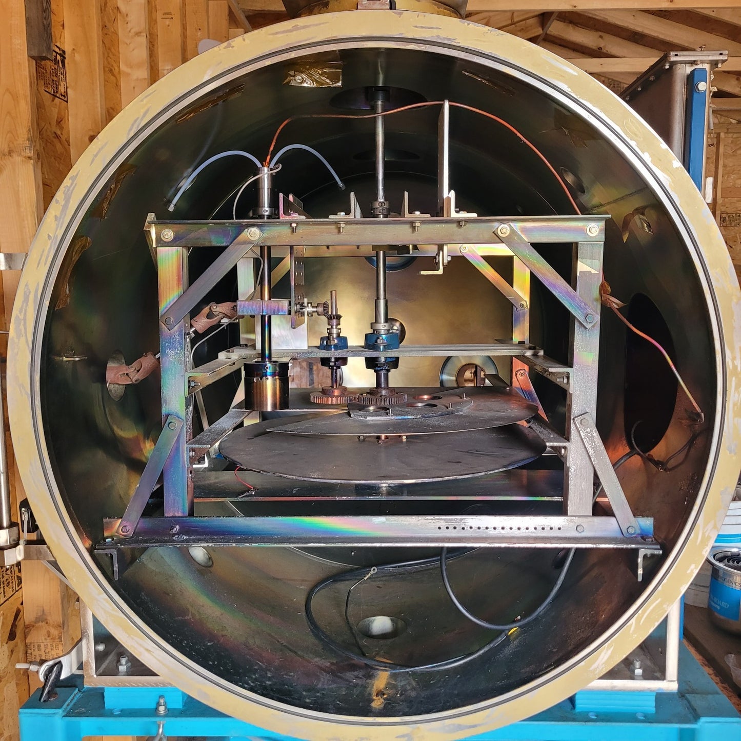 40" 1000L High Vacuum PVD Sputter Chamber Rotating Substrate Stages Thin Film