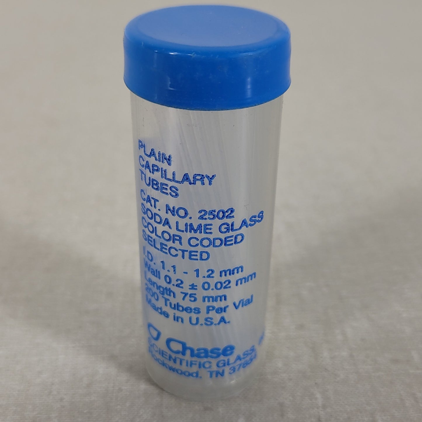 2x Chase Scientific 2502 Plain Microhematocrit Capillary Tubes 75mm 400 Total