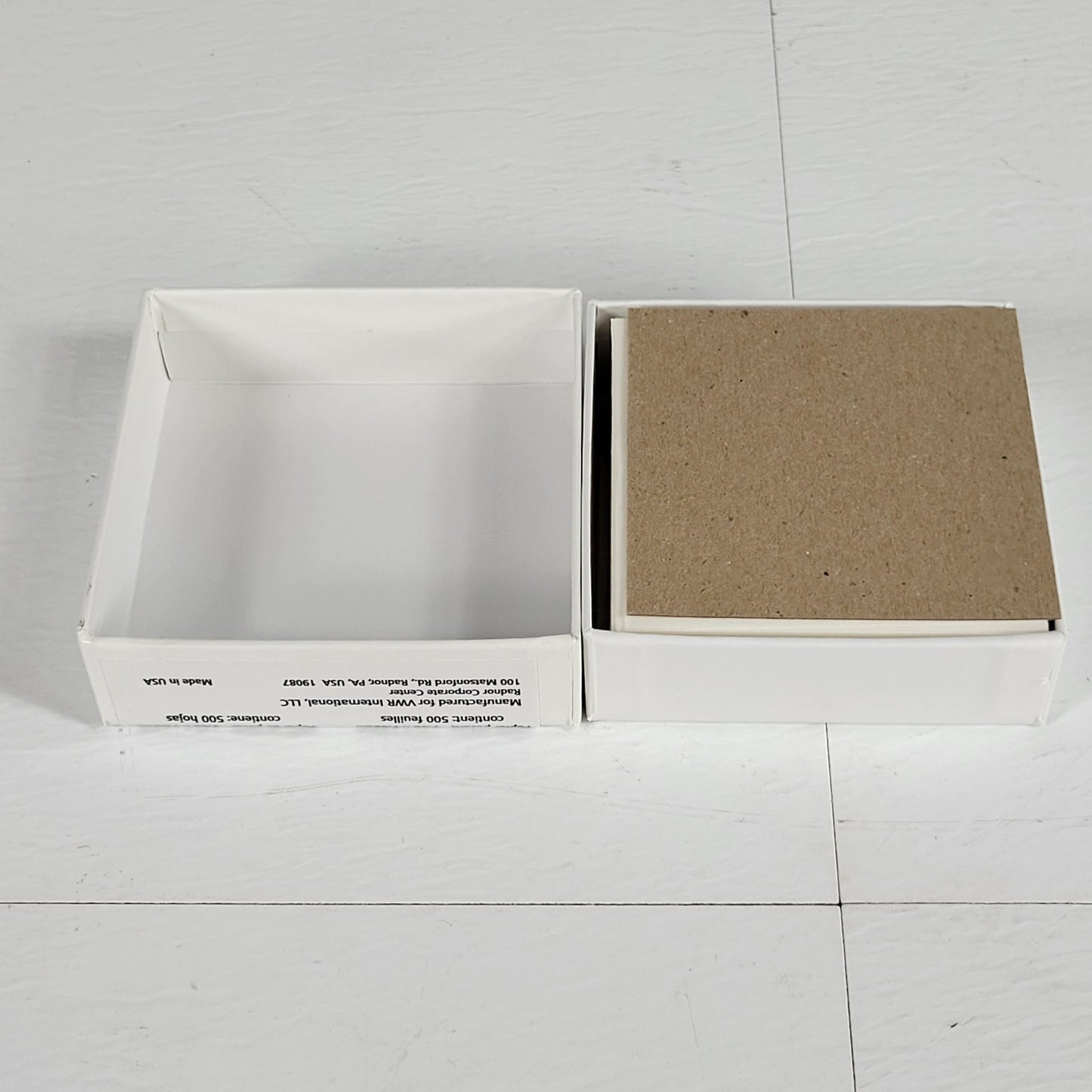 VWR 12578-121 Weighing Paper 3x3 Inches, 500 Pack, New Open Box