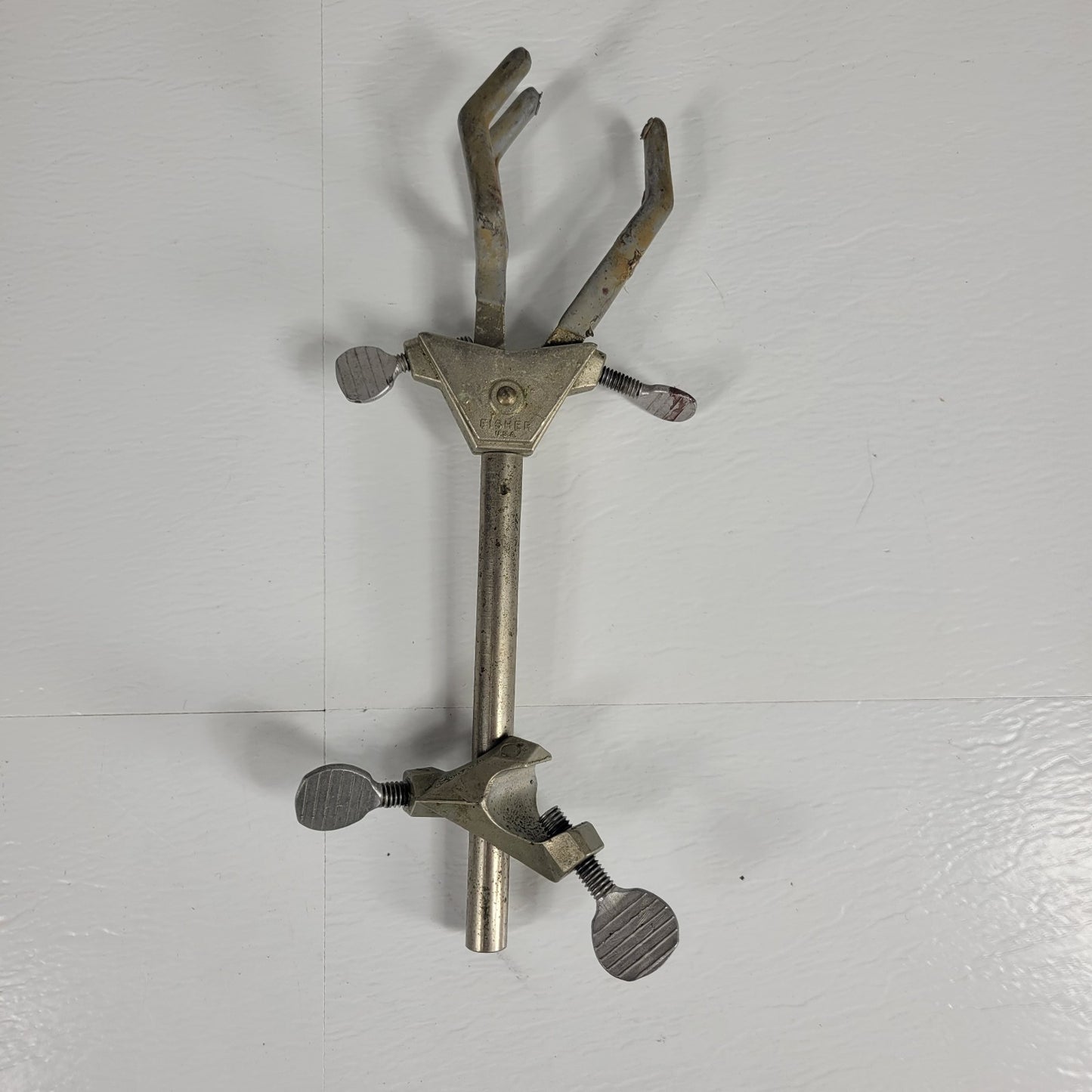 Lot of 10 Large 3-Prong Double Adjustable Lab Clamps 10.75" Long Extension Clamp
