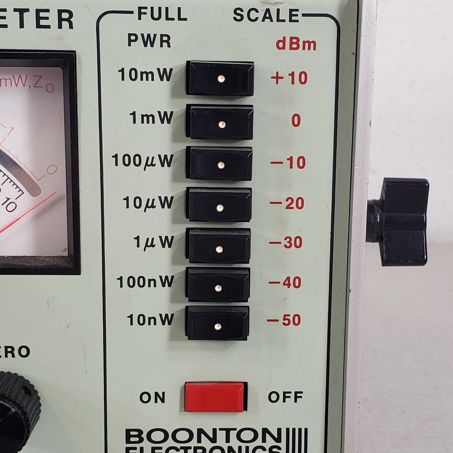 UNTESTED Vintage Boonton 42A RF Microwattmeter Power Meter w/ Detector Cable