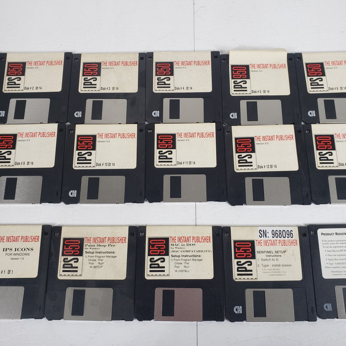 Instant Publisher IPS 950 v5.0 Software Complete 14-Disk Set Color Label Printin